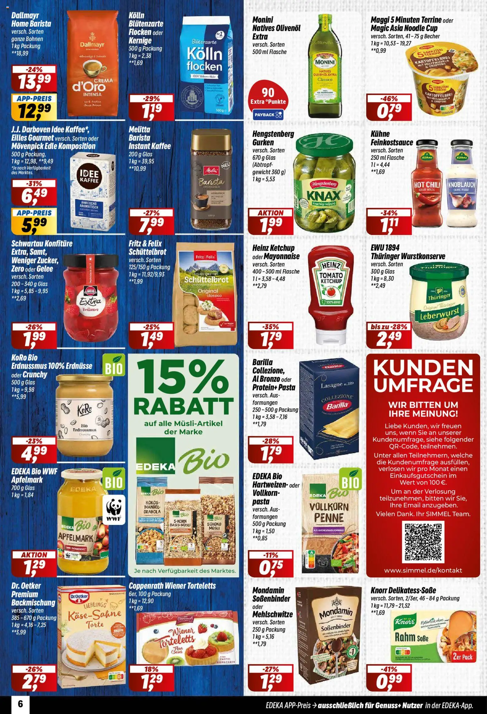 Simmel Prospekt 	 – gültig ab 07.04.2026 | Seite: 6 | Produkte: Erdnüsse, Dallmayr, Pasta, Maggi 5 minuten terrine
