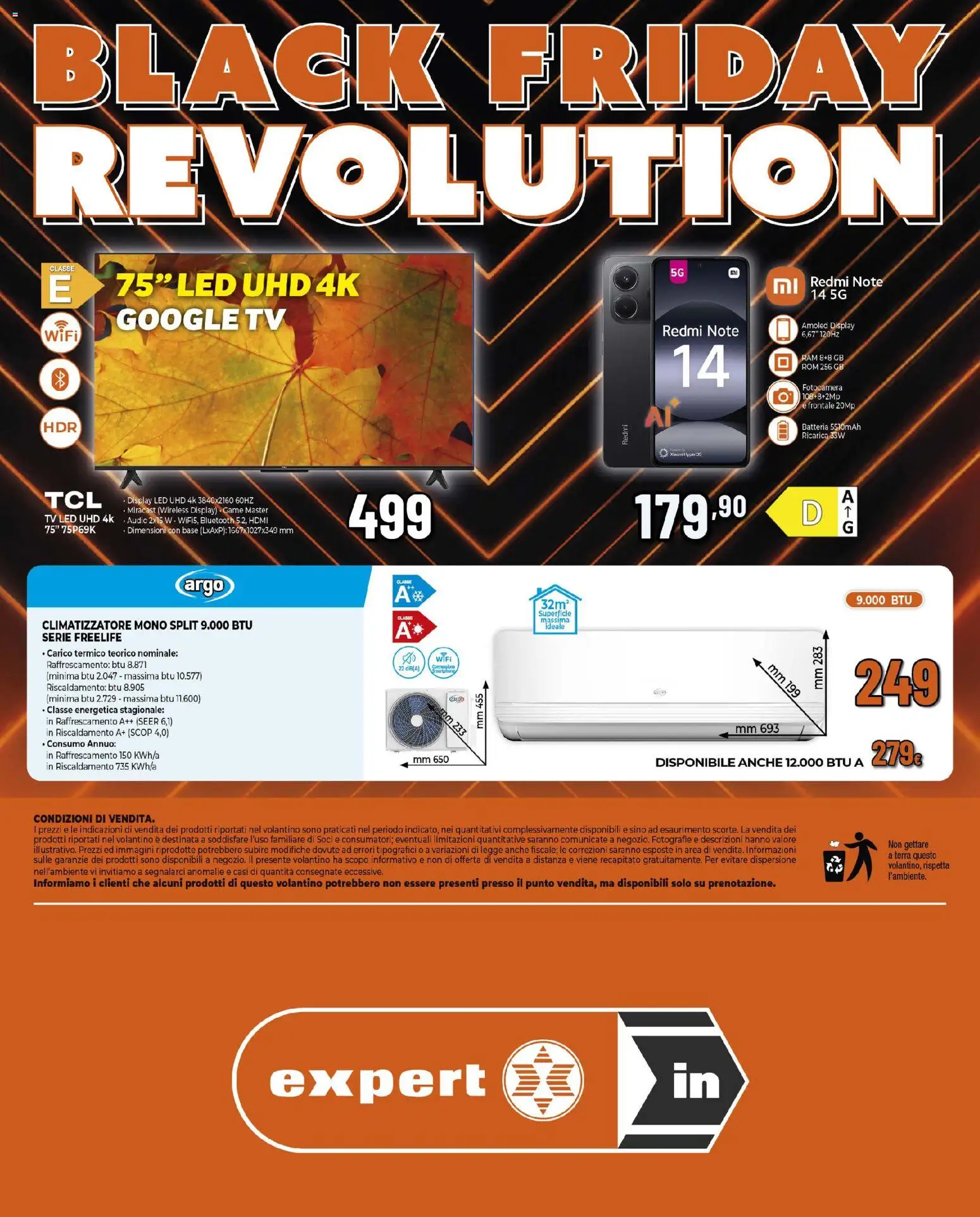 Volantino Ipercoop del 30.10.2025 | Pagina: 8 | Prodotti: Climatizzatore, TV, Fotocamera, Terra