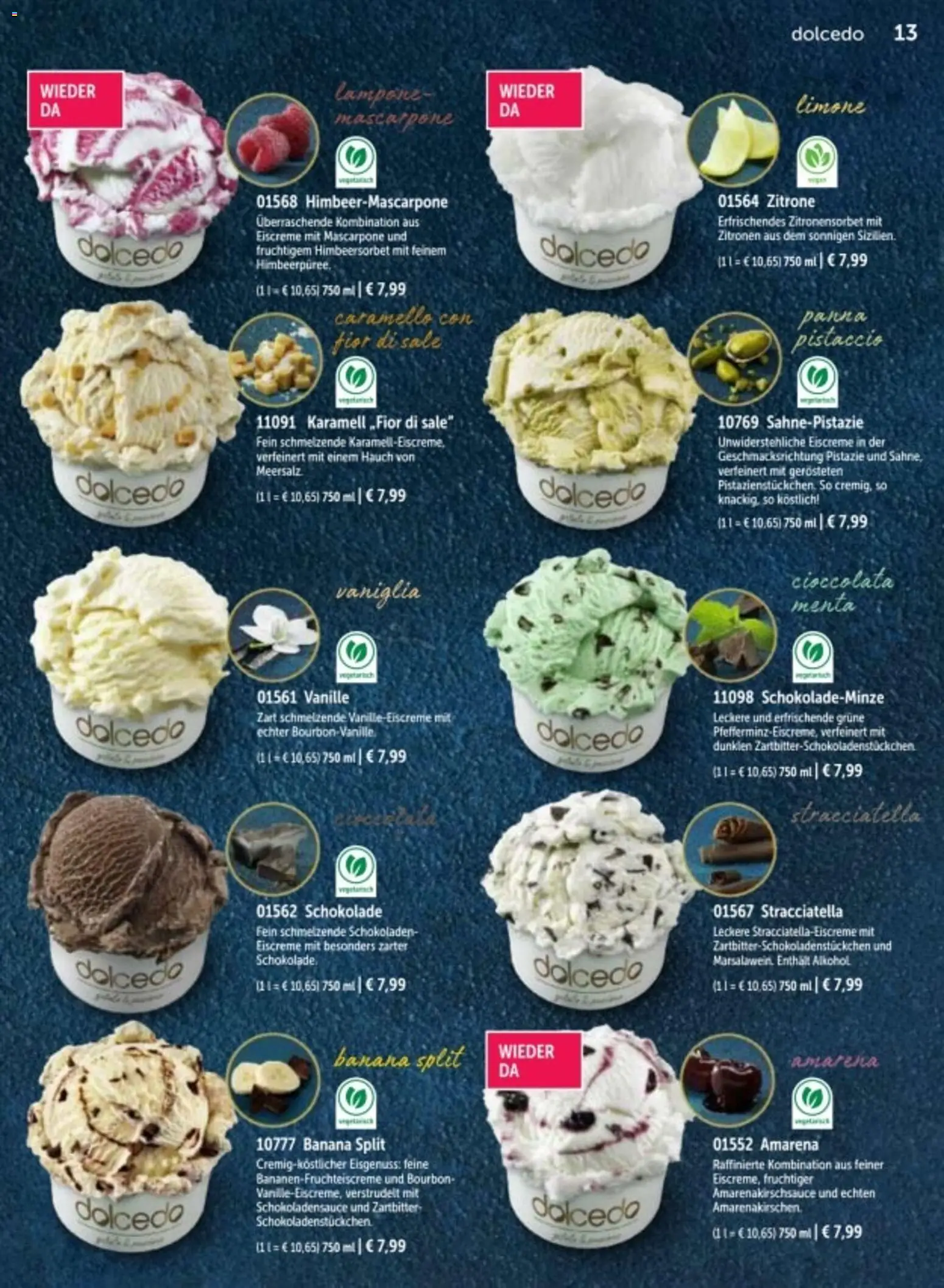 Bofrost Katalog – gültig ab 06.03.2026 | Seite: 13 | Produkte: Mascarpone, Schokolade, Eiscreme, Zitrone