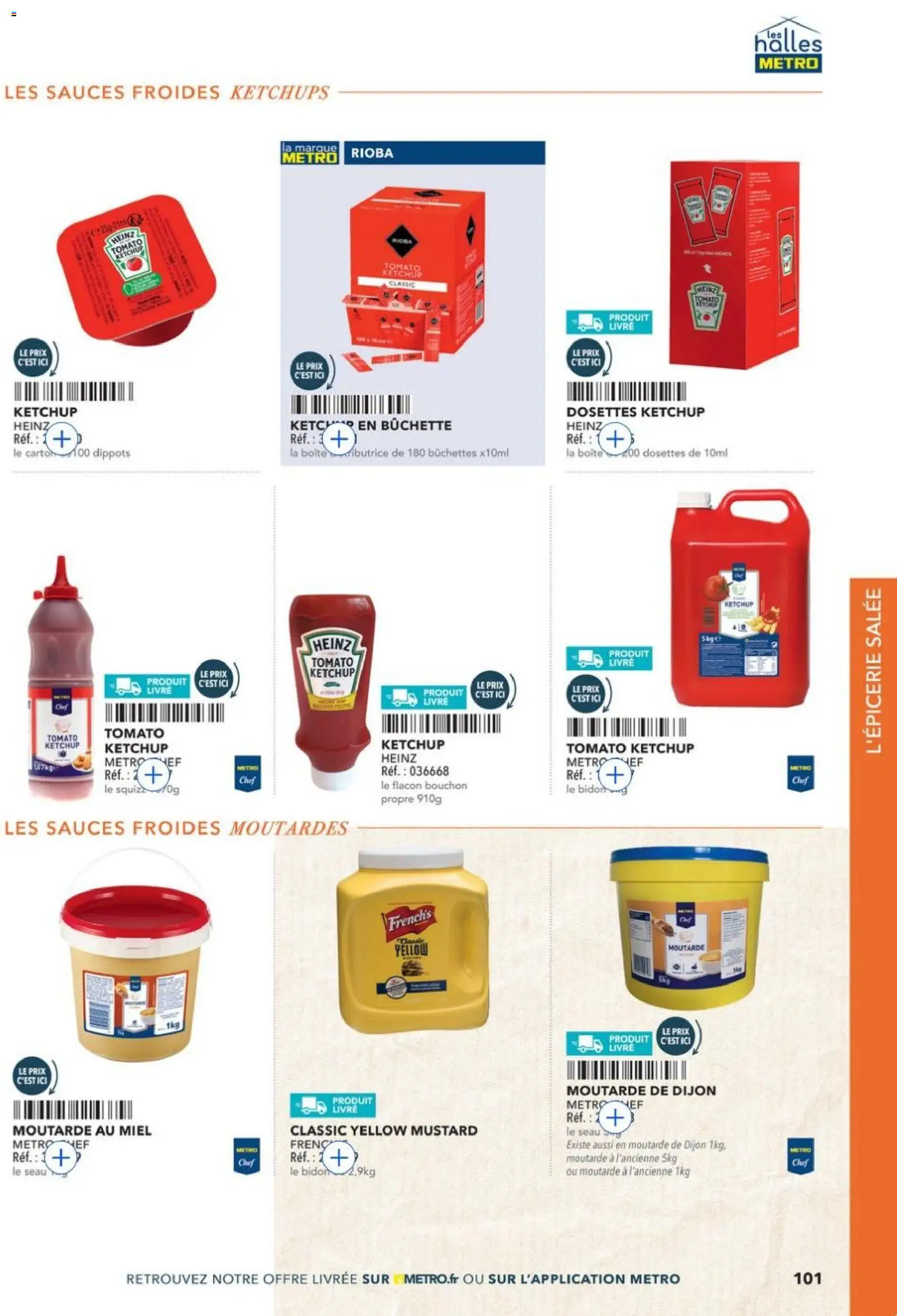 {H1} | Page: 101 | Produits: Miel, Moutarde, Livre, Ketchup