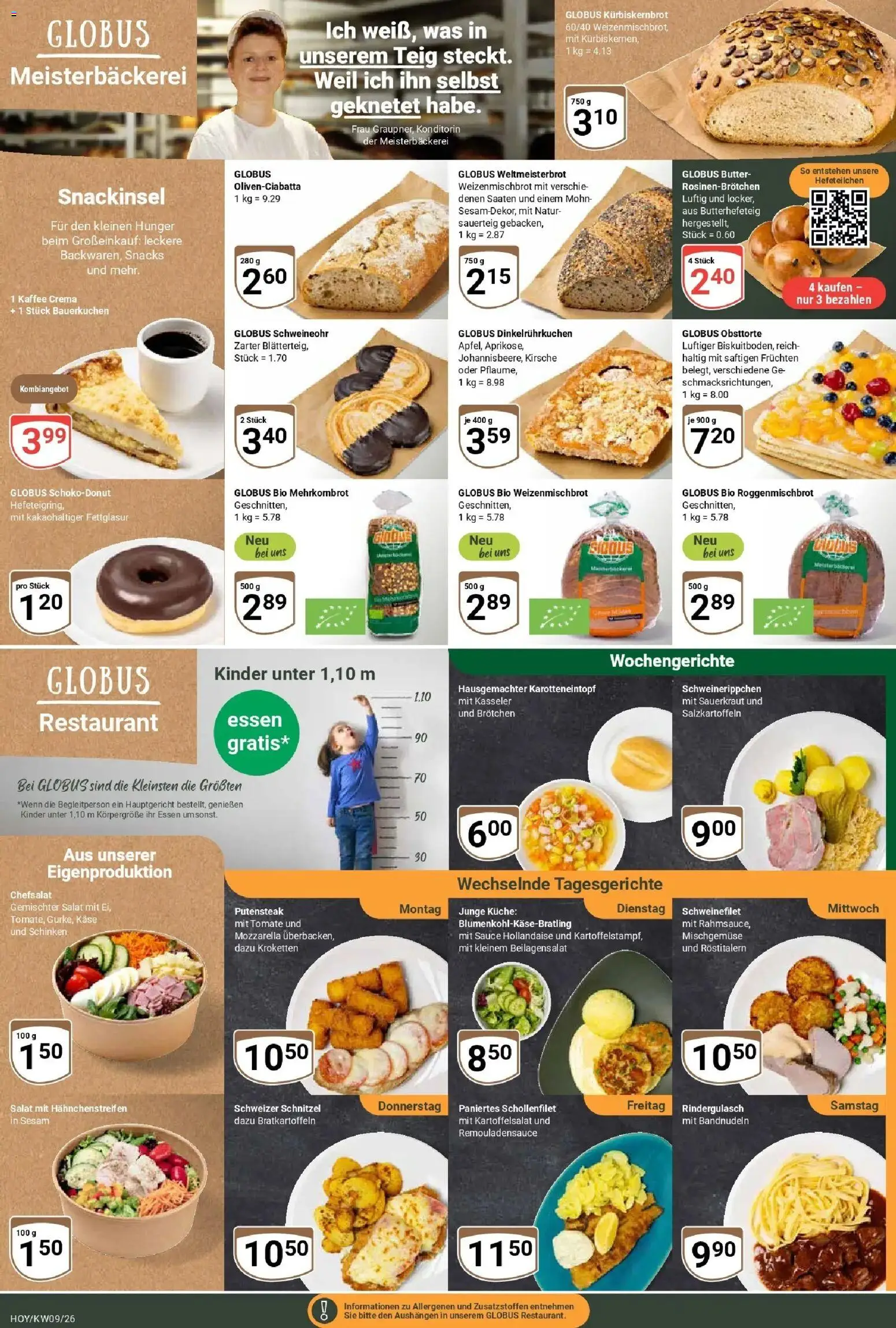 Globus Prospekt Hoyerswerda – gültig ab 23.02.2026 | Seite: 5 | Produkte: Käse, Schnitzel, Schweinefilet, Salat