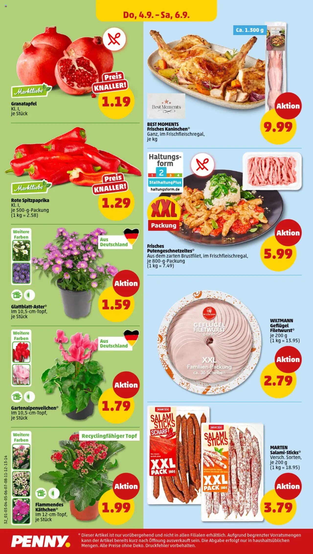 Penny Prospekt 	 - gültig ab dem 01.09.2025 | Seite: 32 | Produkte: Granatapfel, Kaninchen