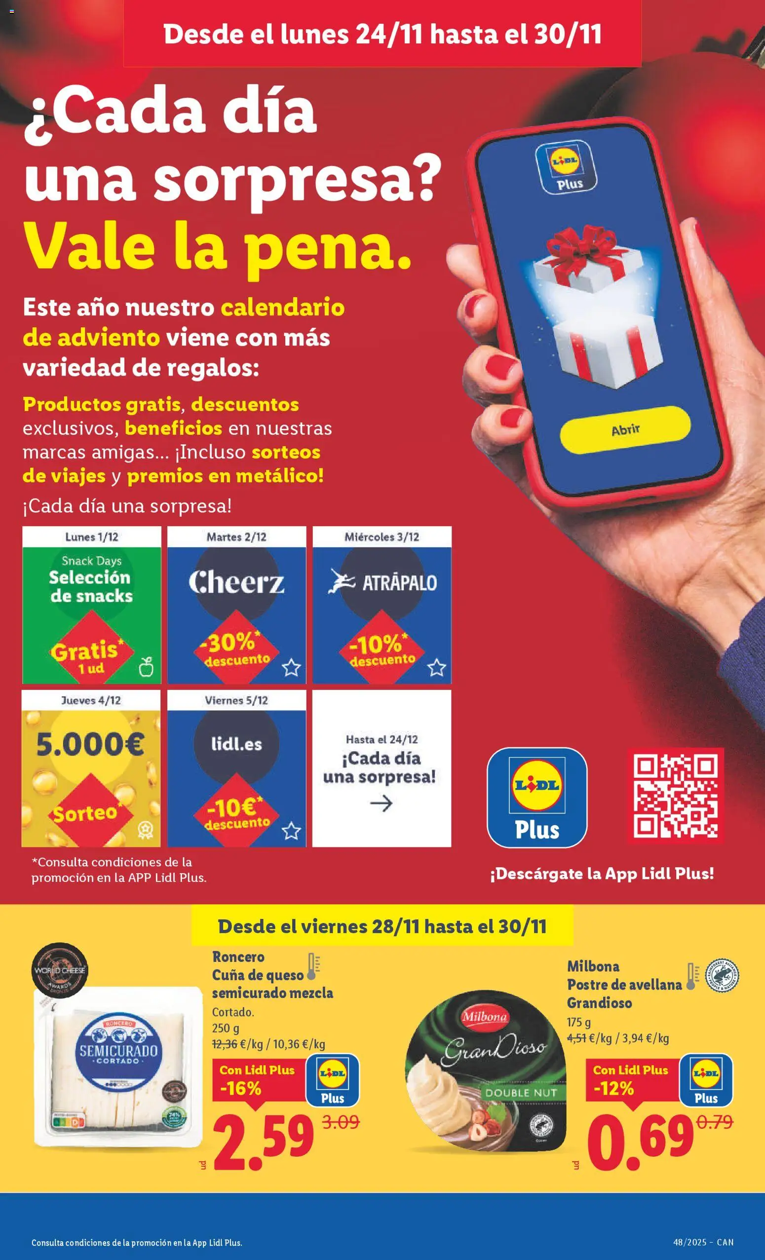 Lidl - Canarias  │ válido desde el 24.11.2025 | Página: 17 | Productos: Queso, Cuna