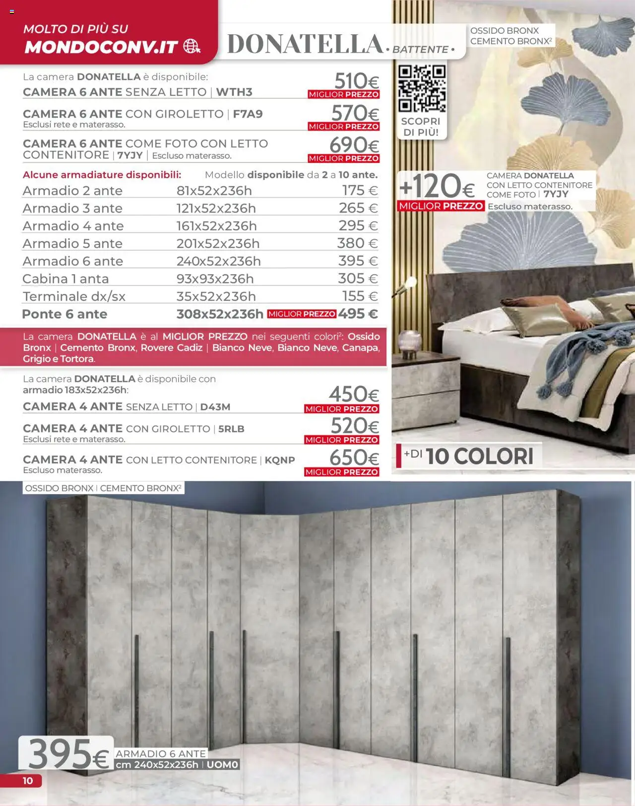 Volantino Mondo Convenienza del 09.09.2025 | Pagina: 12 | Prodotti: Letto contenitore, Contenitore, Letto, Armadio