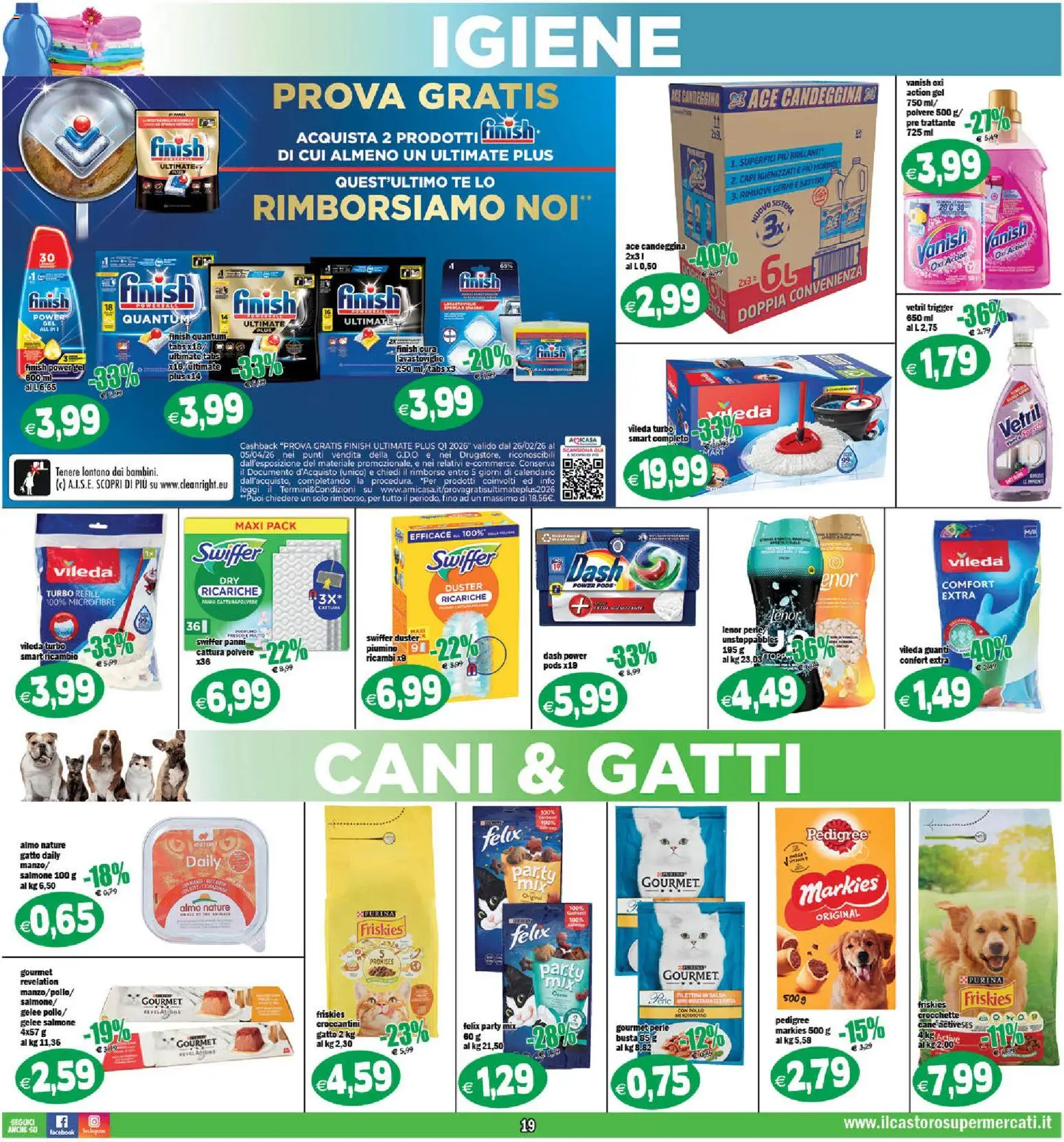 Volantino Il Castoro del 06.03.2026 | Pagina: 19 | Prodotti: Salmone, Tè, Candeggina, Crocchette