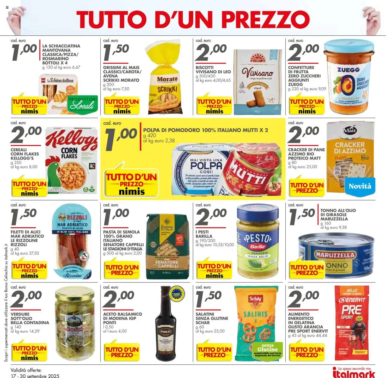 Volantino Italmark del 17.09.2025 | Pagina: 3 | Prodotti: Rosmarino, Pesto, Mutti, Alici
