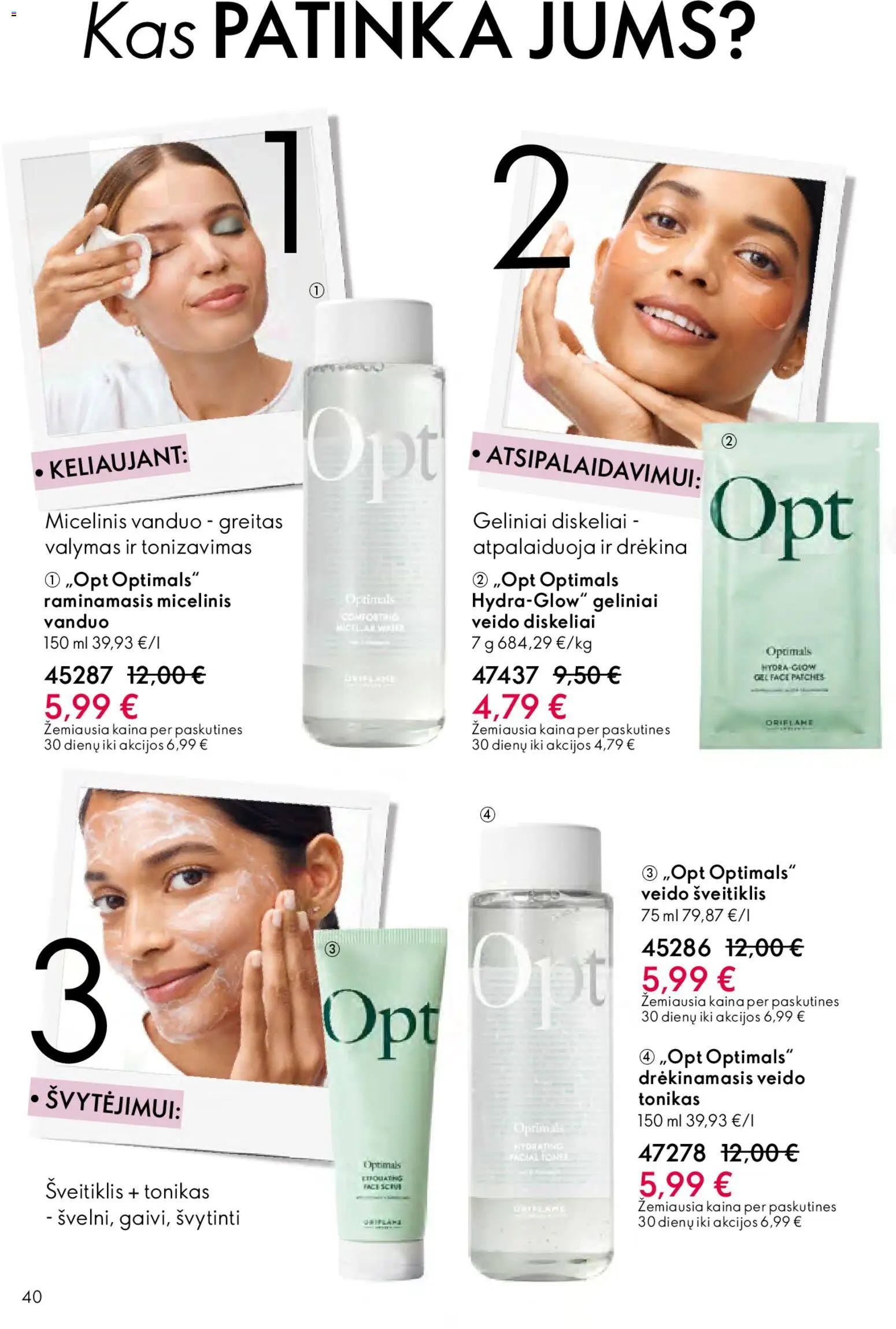 Oriflame akcijos nuo 01.04.2026 | Puslapis: 40 | Prekių: Tonikas, Šveitiklis, Micelinis vanduo