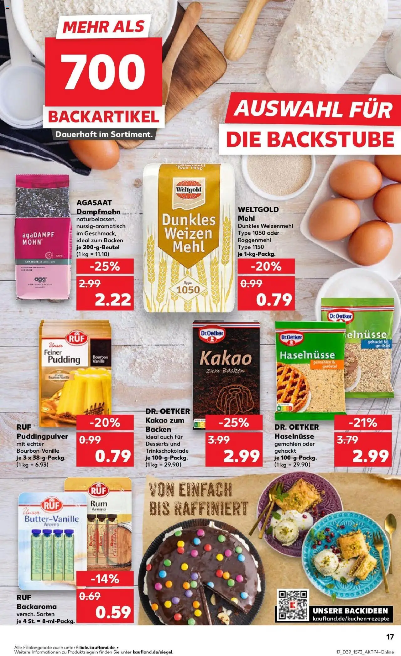 Kaufland prospekt Bad Salzungen	 – gültig ab 25.09.2025 | Seite: 17 | Produkte: Mehl, Weizenmehl, Pudding, Bourbon