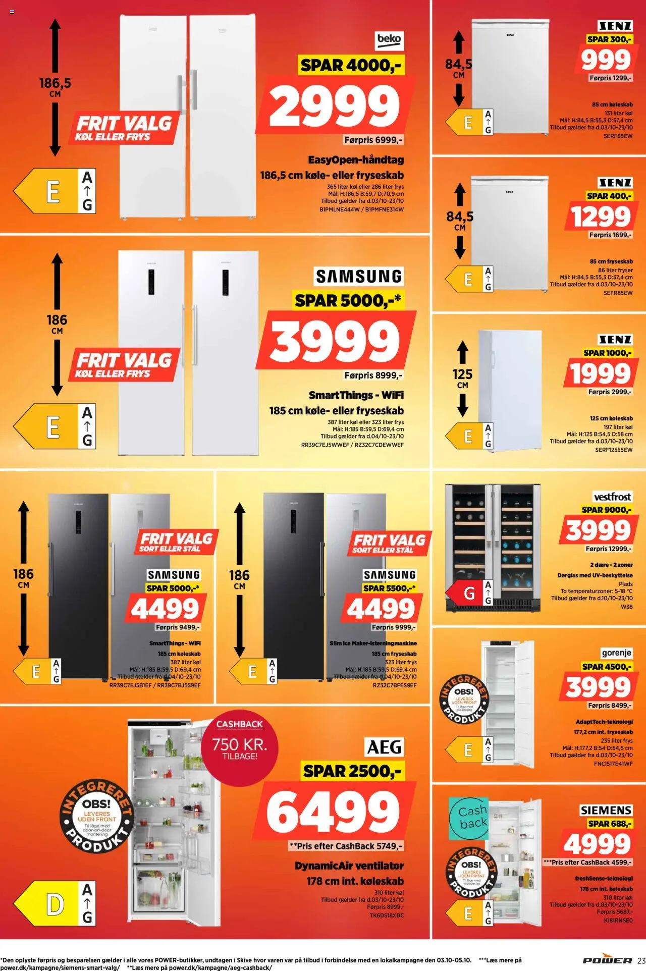 Power tilbudsavis – gyldig fra 17.10.2025 | Side: 23 | Produkter: Ventilator, Køleskab