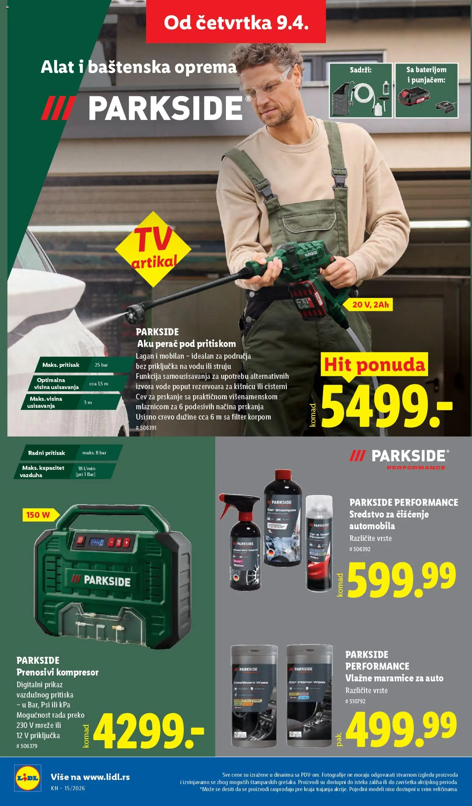 Lidl katalog - važi od 09.04.2026 | Strana: 82 | Proizvode: Parkside, Vlažne maramice