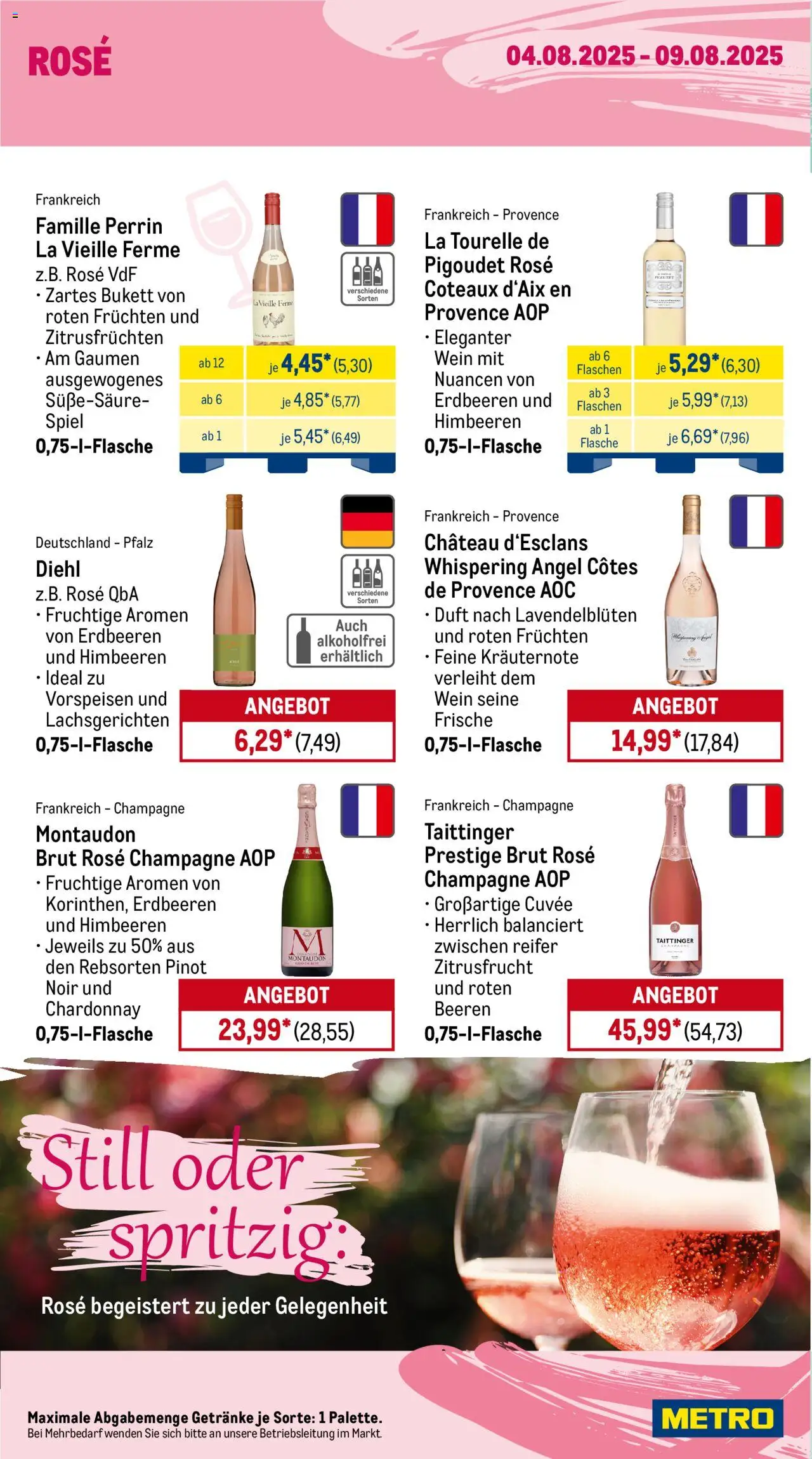 Metro Prospekt 	 - gültig ab dem 04.08.2025 | Seite: 16 | Produkte: Himbeeren, Duft, Wein, Erdbeeren