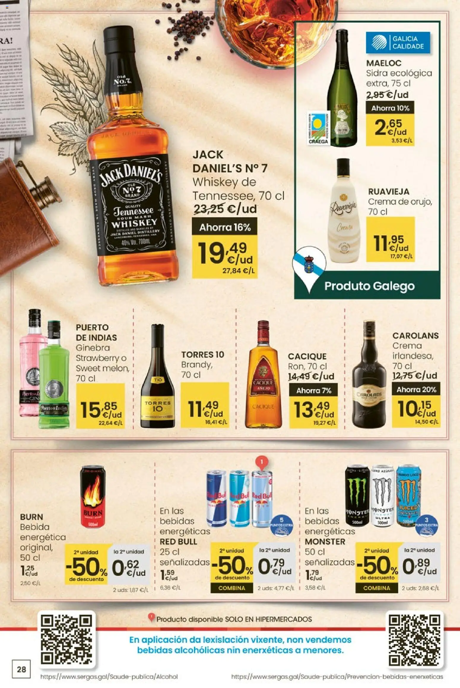 Eroski Quieres ahorrar conmigo │ válido desde el 16.04.2026 | Página: 28 | Productos: Ginebra, Crema