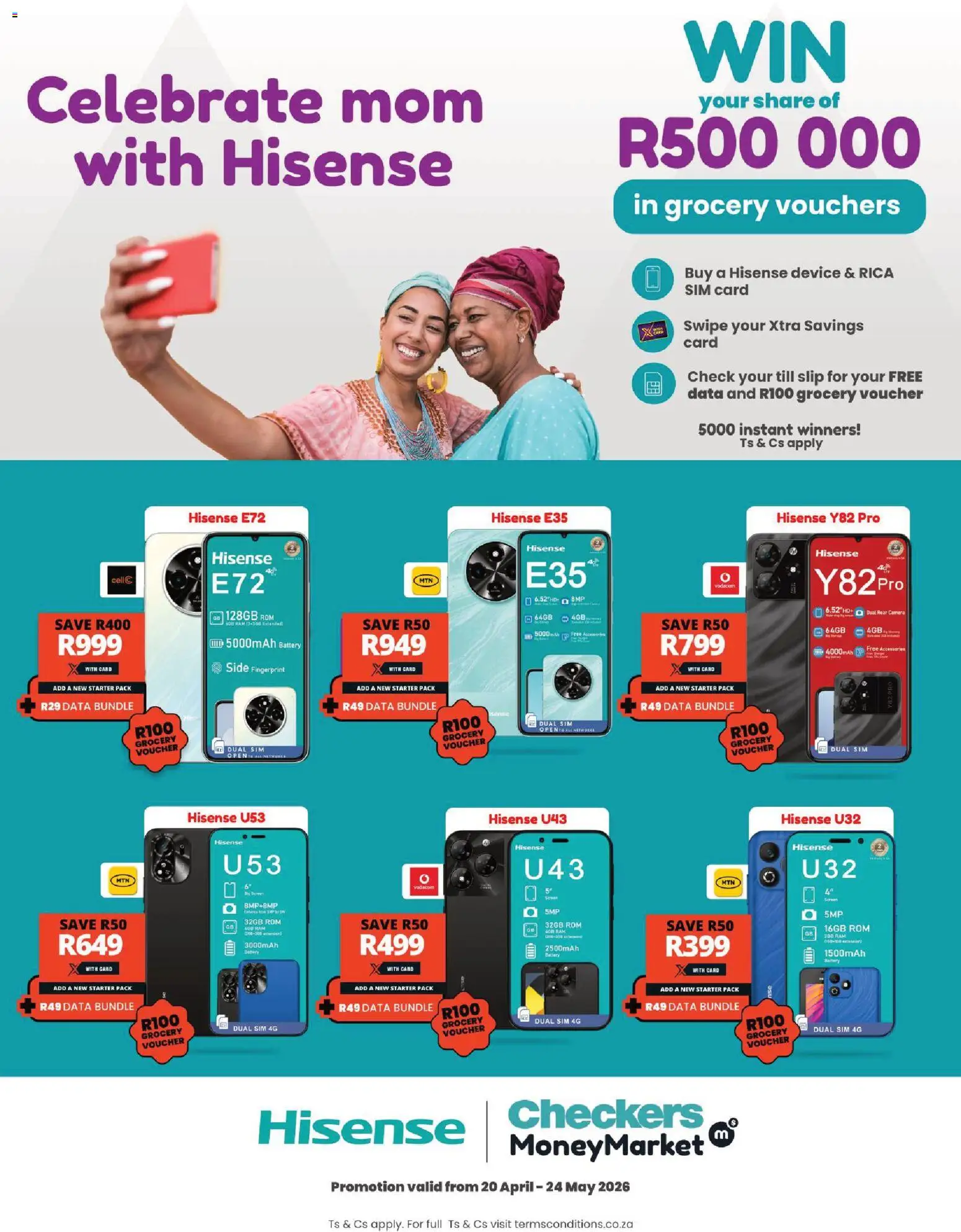 New Checkers catalogue – valid from 19.04.2026 | Page: 4 | Products: Data, Sim, Camera, Battery