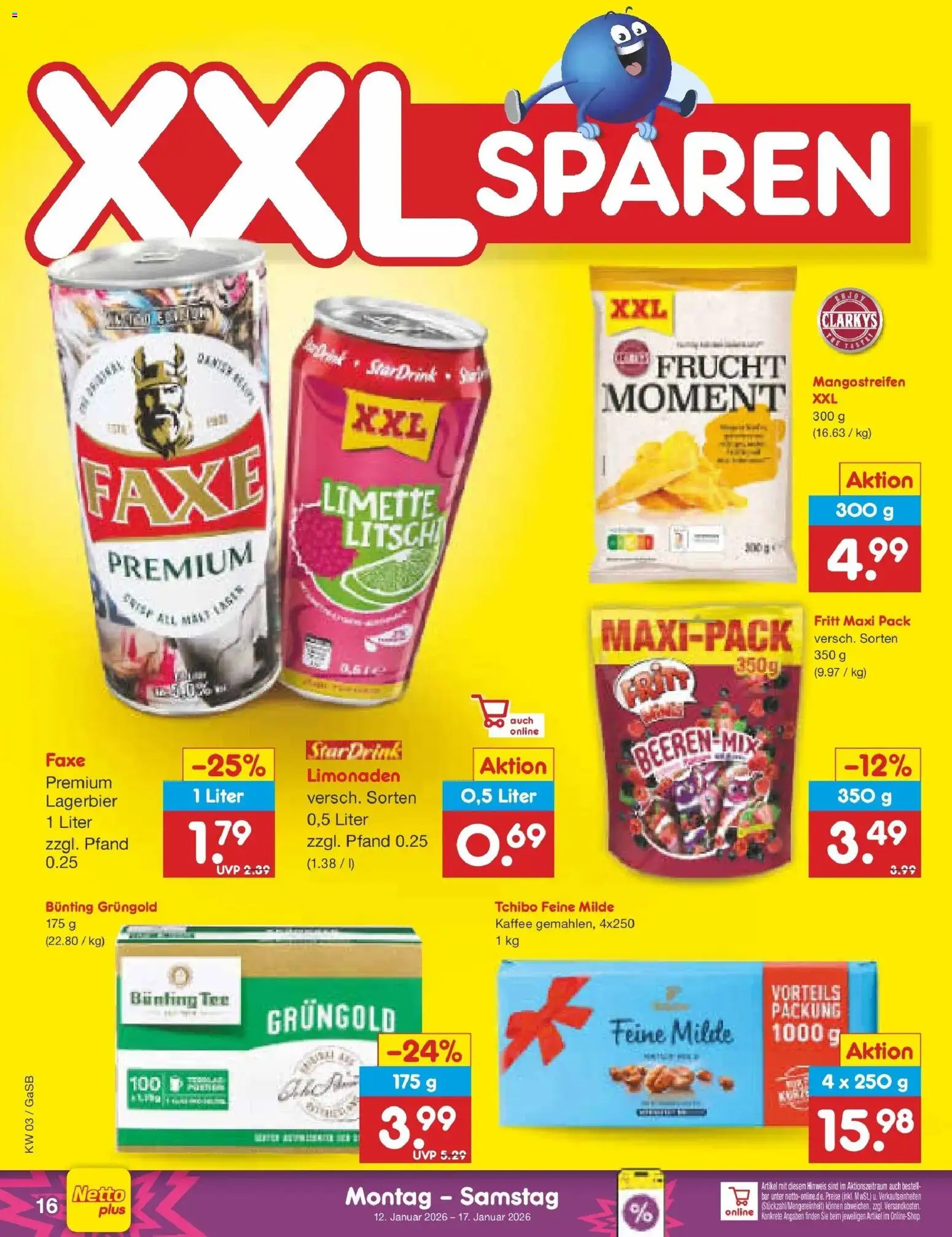 Netto Marken-Discount prospekt Bremen-Lesum	 – gültig ab 12.01.2026 | Seite: 16 | Produkte: Kaffee, Limette, Tee