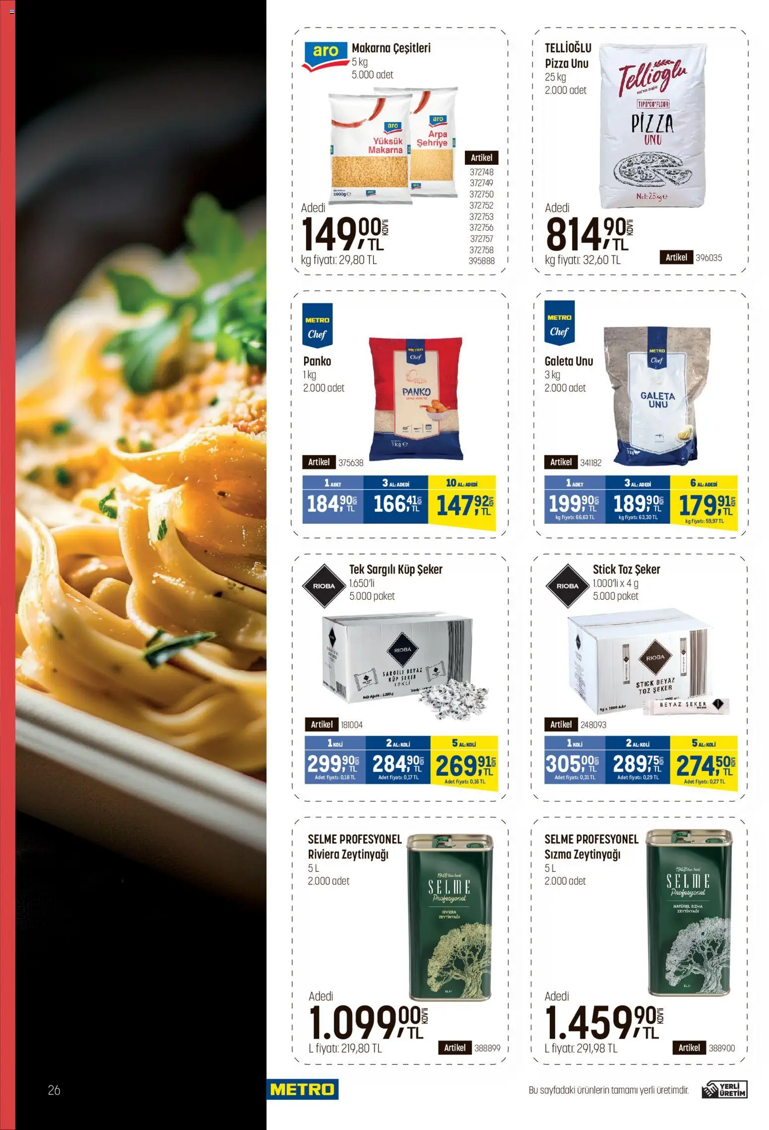 Metro - Fast Food Kataloğu - 08.04.2026 tarihinden itibaren geçerlidir | Sayfa: 26 | Ürünler: Pizza, Şeker, Makarna, Toz şeker