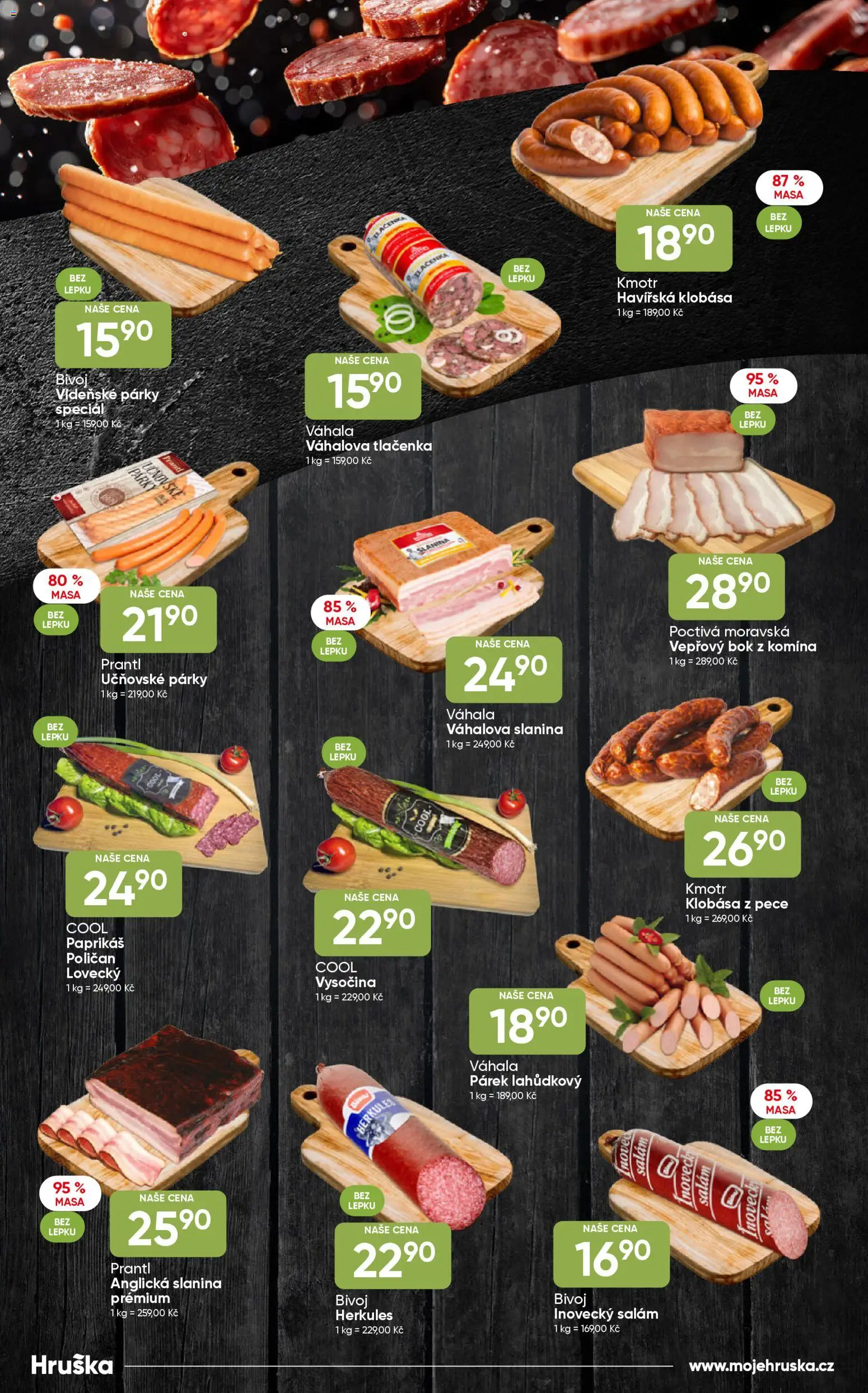 Hruška katalog od 17.02.2026 | Strana: 7 | Produkty: Salám, Vídeňské párky, Inovecký salám, Vysočina