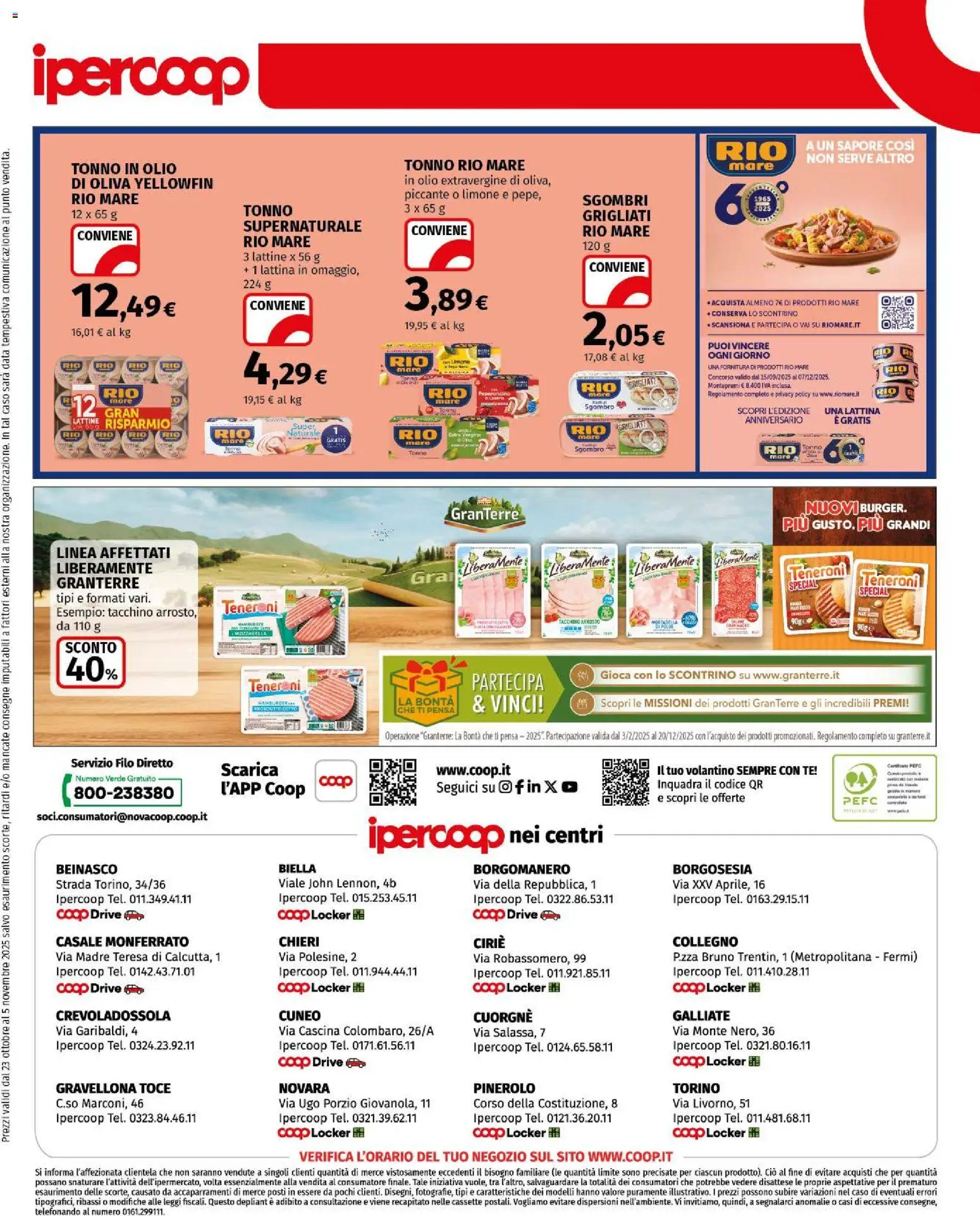 Volantino Ipercoop del 23.10.2025 | Pagina: 31 | Prodotti: Arrosto, Tè, Mozzarella, Sgombro