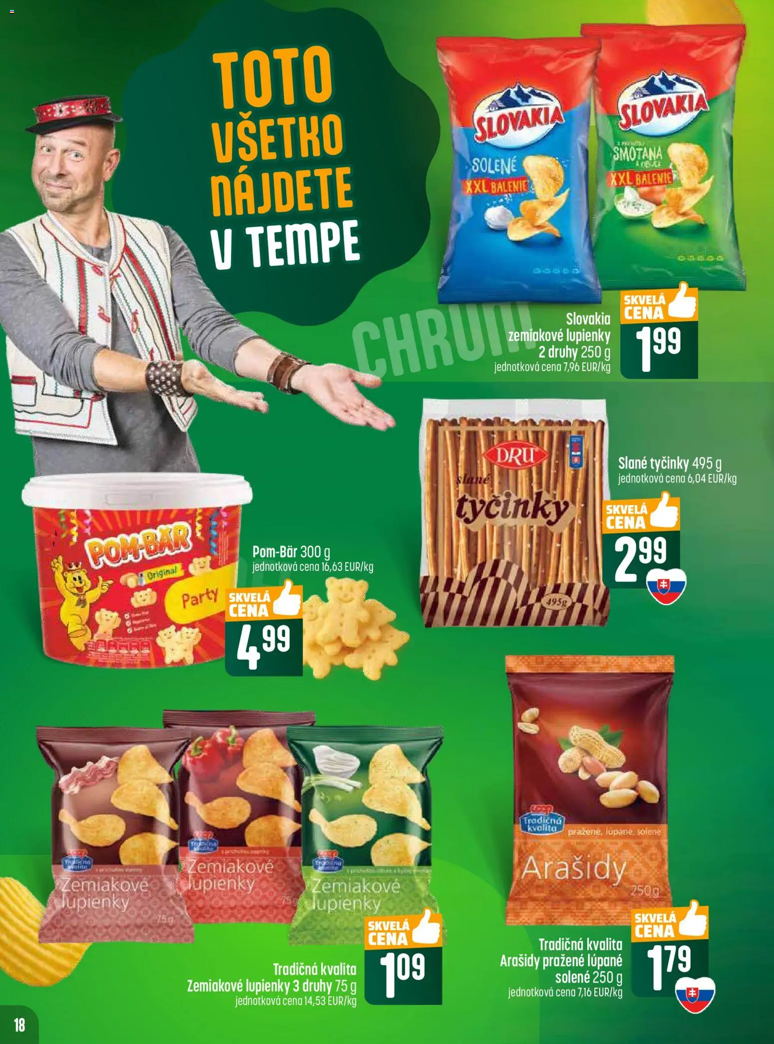 Nové COOP Jednota akcie – leták je platný od 13.11.2025 | Strana: 18 | Produkty: Smotana, Arašidy
