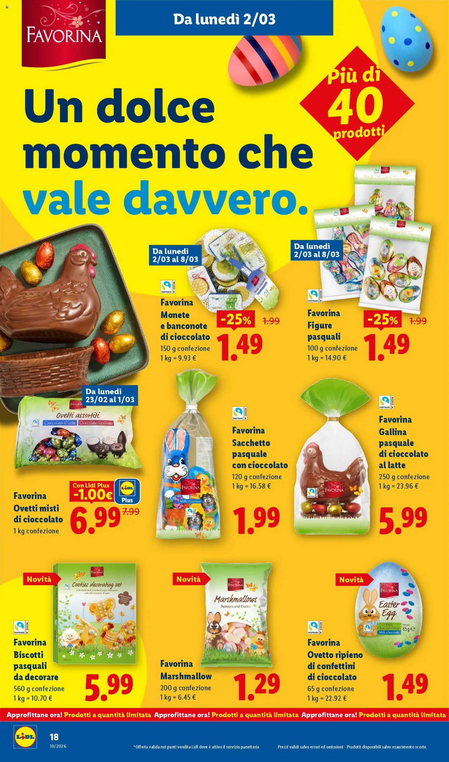 Volantino Lidl del 02.03.2026 | Pagina: 24 | Prodotti: Cioccolato, Biscotti, Latte