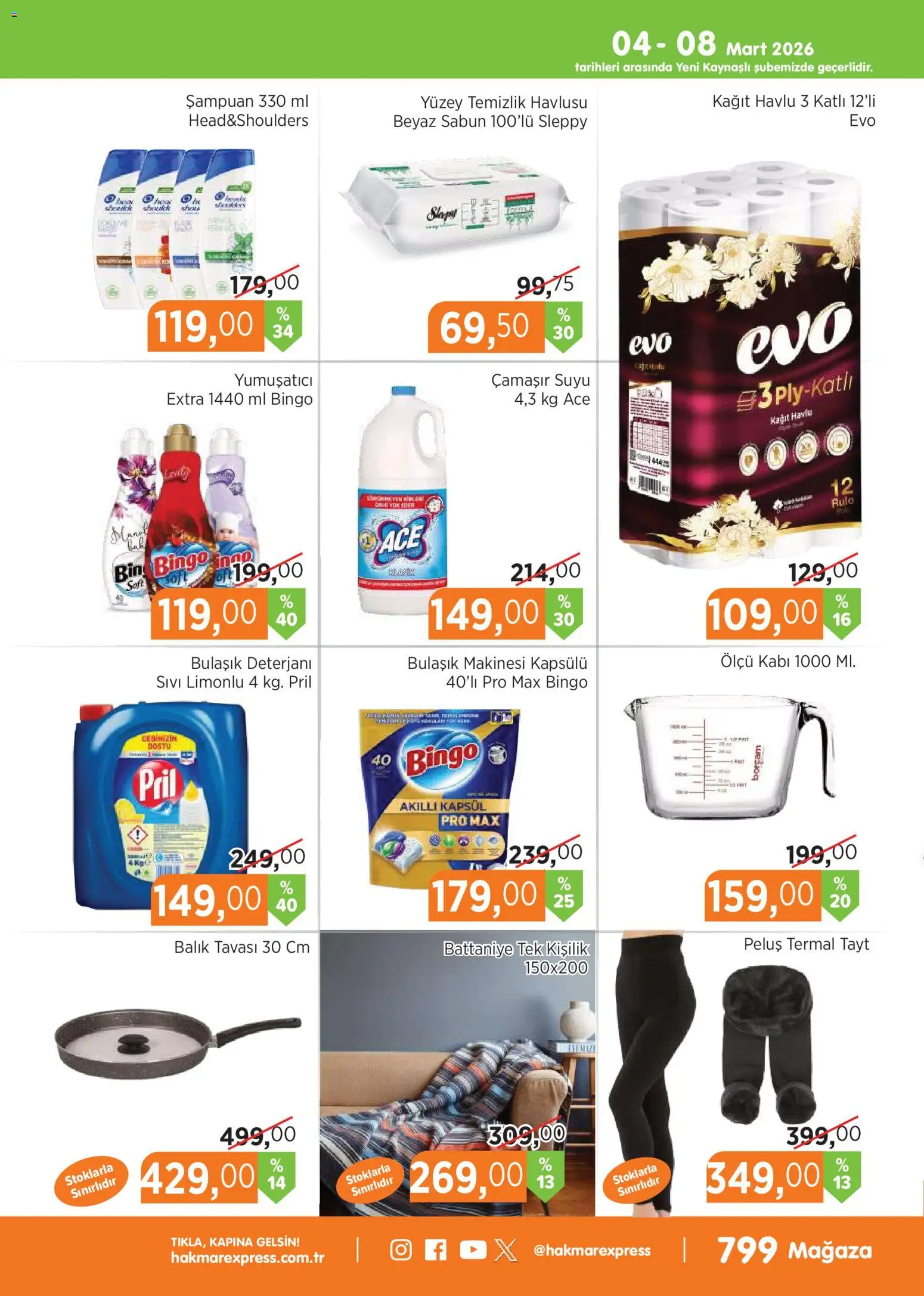 Hakmar Express - Açılış Mağazalarımız - 04.03.2026 tarihinden itibaren geçerlidir | Sayfa: 3 | Ürünler: Şampuan, Sabun, Kağıt havlu, Bulaşık makinesi