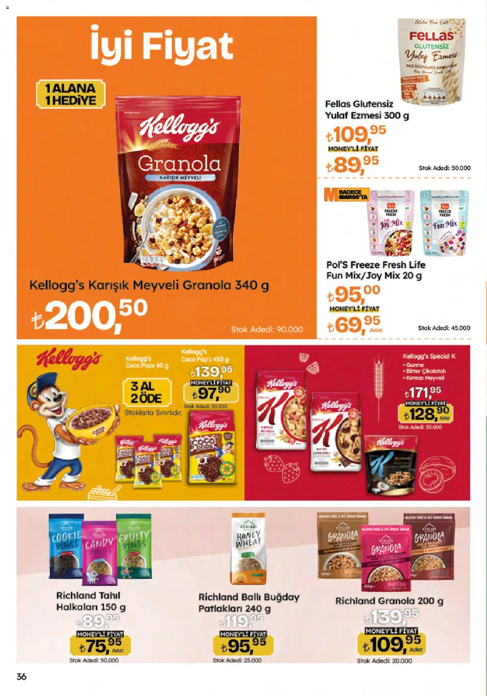 Migros Katalog - Migroskop - 04.12.2025 tarihinden itibaren geçerlidir | Sayfa: 36 | Ürünler: Tahıl, Yulaf