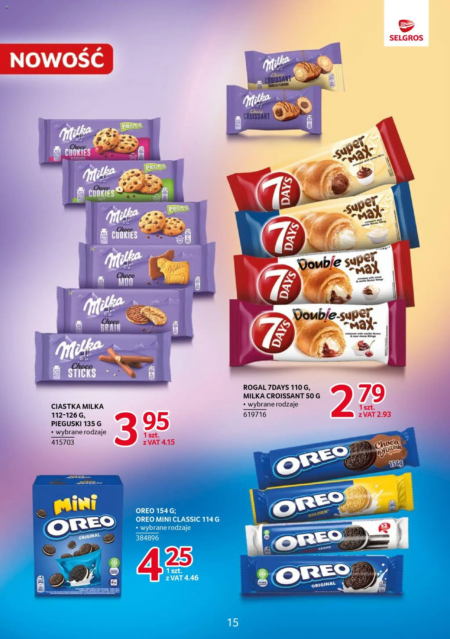 Selgros cash&carry Gazetka - Markowe produkty od 06.11.2025 | Strona: 15 | Produkty: Milka, Brownie, Ciastka