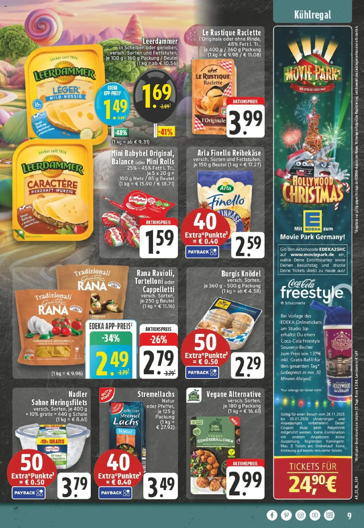 Edeka prospekt Hennef - Uckerath	 – gültig ab 23.11.2025 | Seite: 9 | Produkte: Cola, Leerdammer, Dill, Reibekase