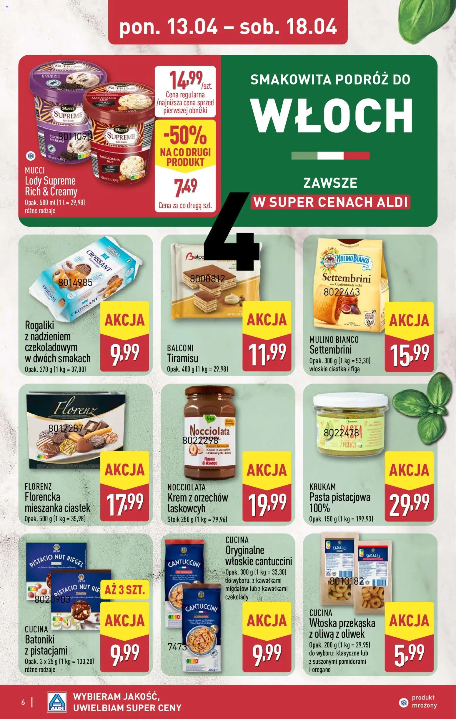 Aldi gazetka - Smakowita podróż do Włoch od 13.04.2026 | Strona: 6