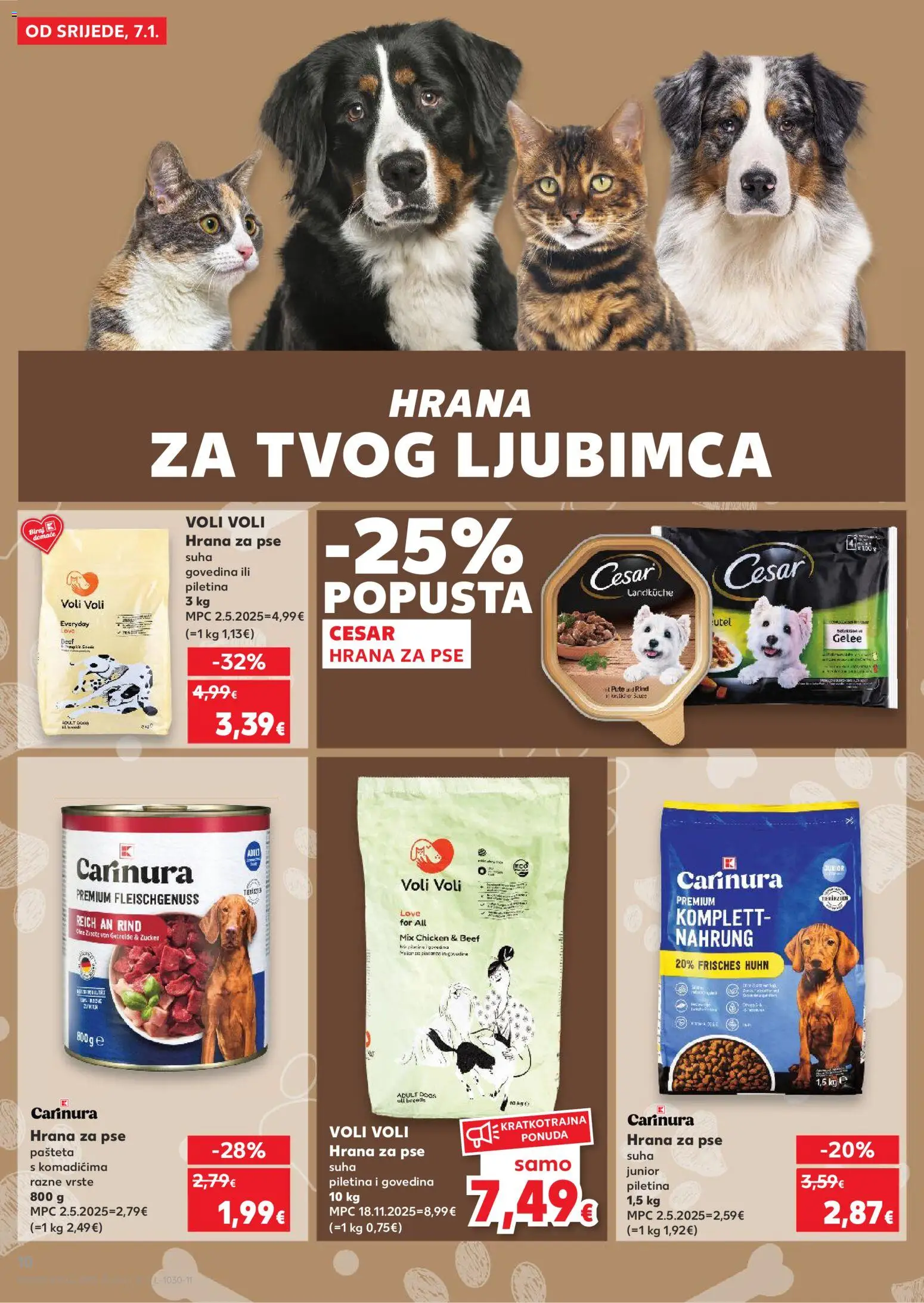 Kaufland katalog | vrijedi od 07.01.2026 | Stranica: 10 | Proizvodi: Piletina, Hrana za pse, Govedina, Pašteta