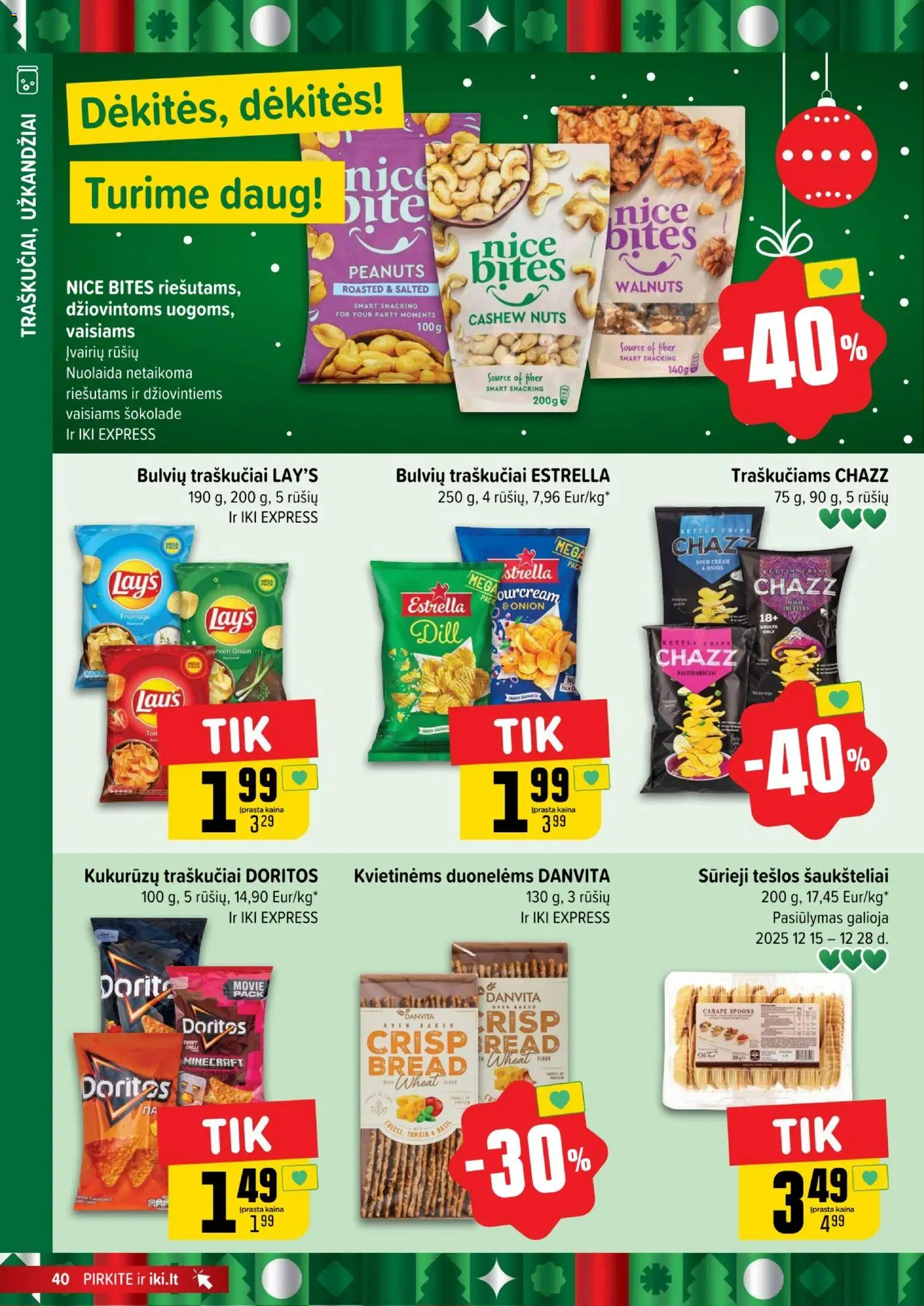 IKI akcijos nuo 15.12.2025 | Puslapis: 40 | Prekių: Traškučiai