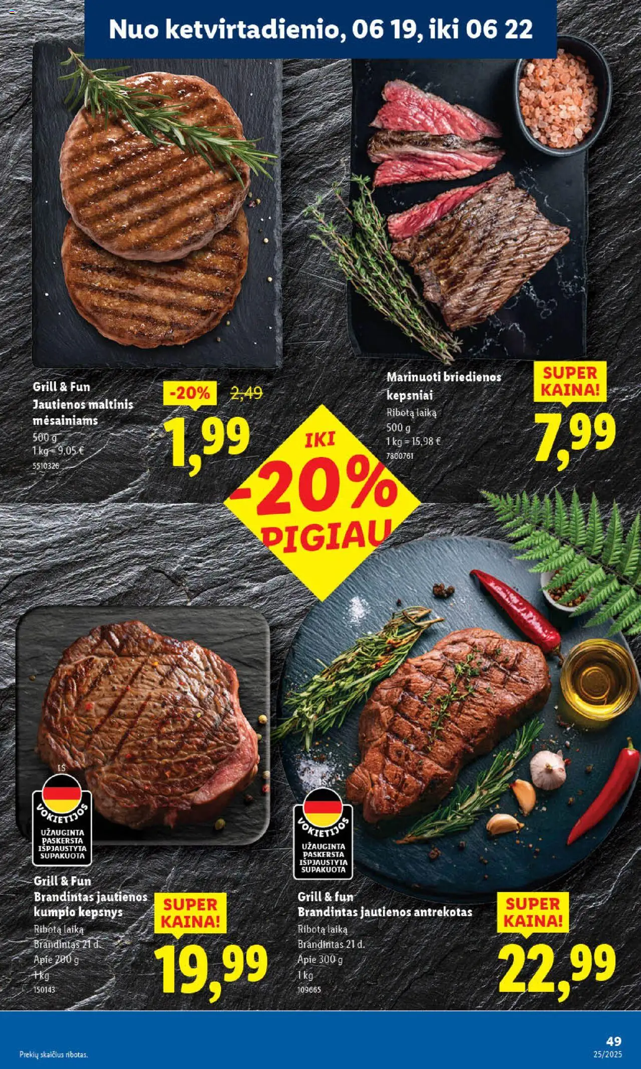 LIDL leidinys│galioja nuo 16.06.2025 | Puslapis: 49 | Prekių: Jautienos