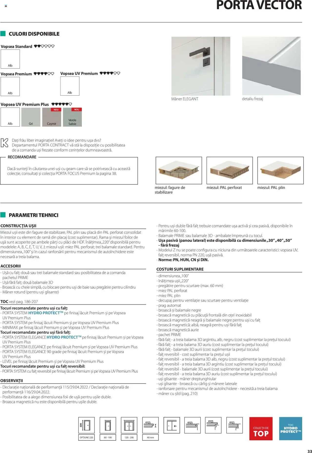 Noul catalog Proges – valabil de la 01.05.2025 | Pagină: 33 | Produse: Vopsea, Mâner, Ușă