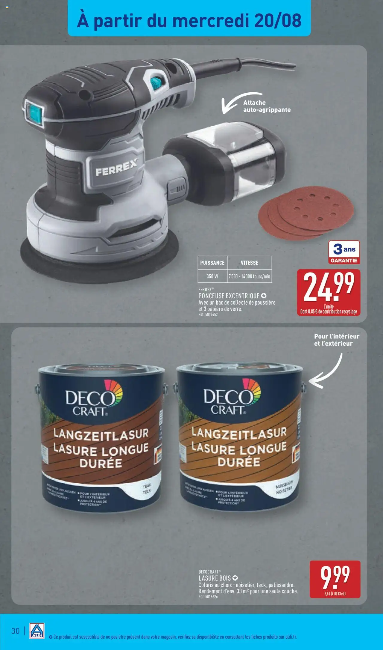  | Page: 32 | Produits: Ponceuse, Lasure bois