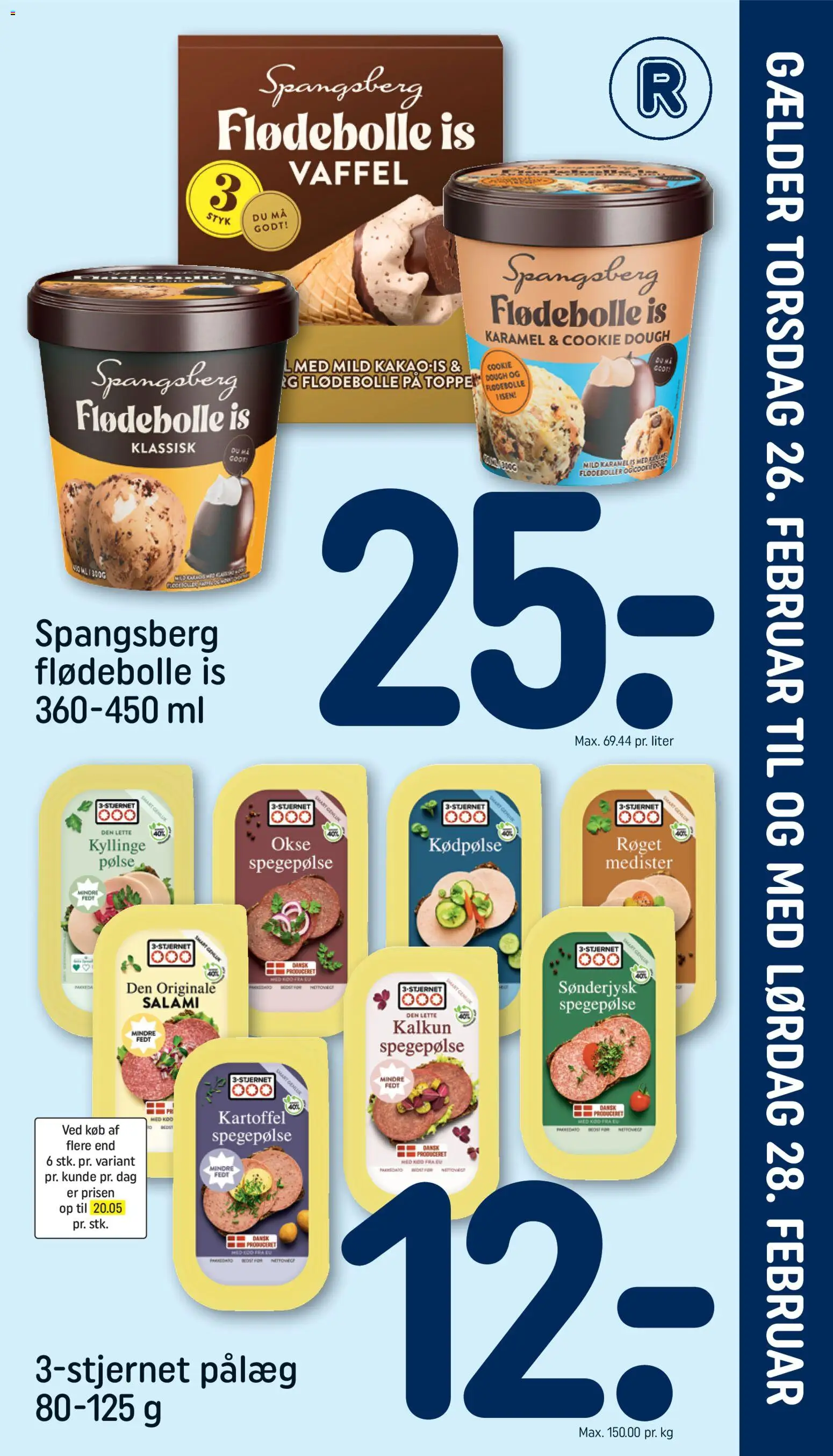 Rema 1000 tilbudsavis – gyldig fra 25.02.2026 | Side: 3 | Produkter: Salami, Pålæg, Spegepølse, Is