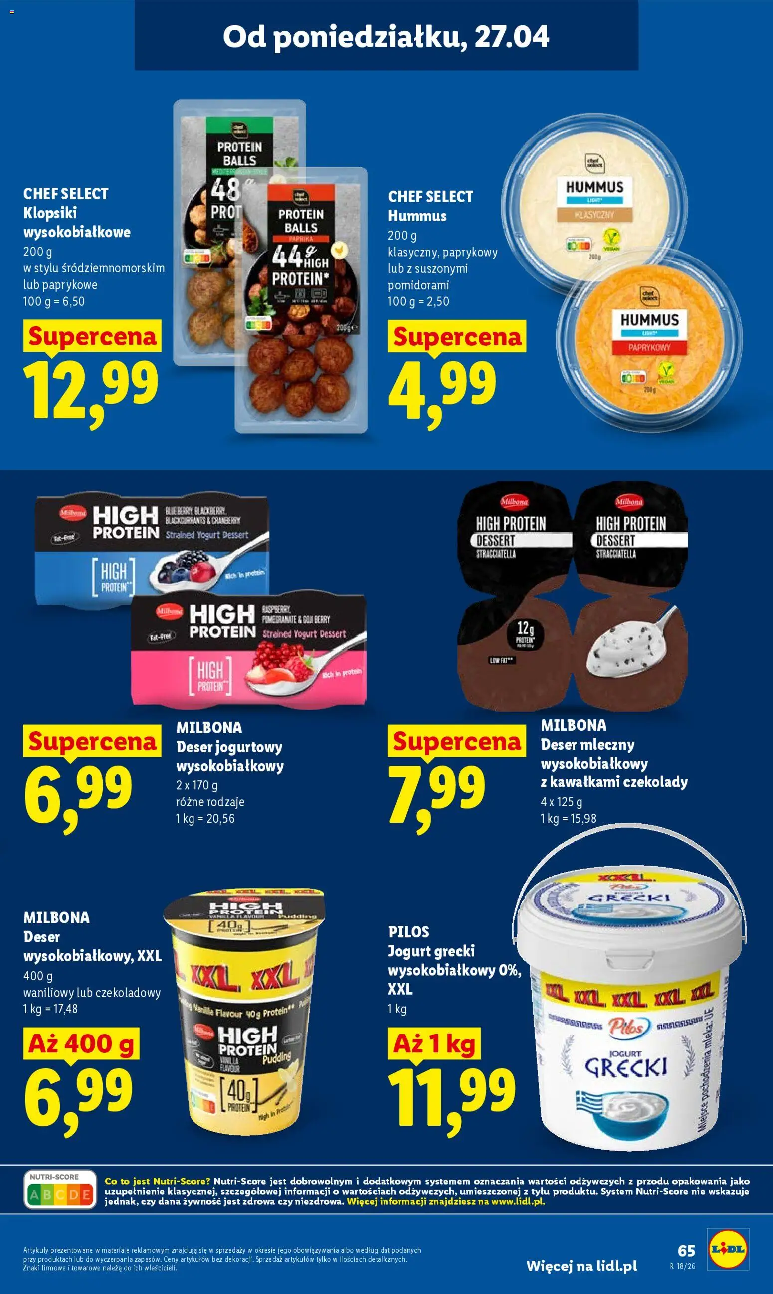 Lidl Polsko leták od 27.04.2026 | Strana: 65 | Produkty: Jogurt, Milbona, Paprika, Protein