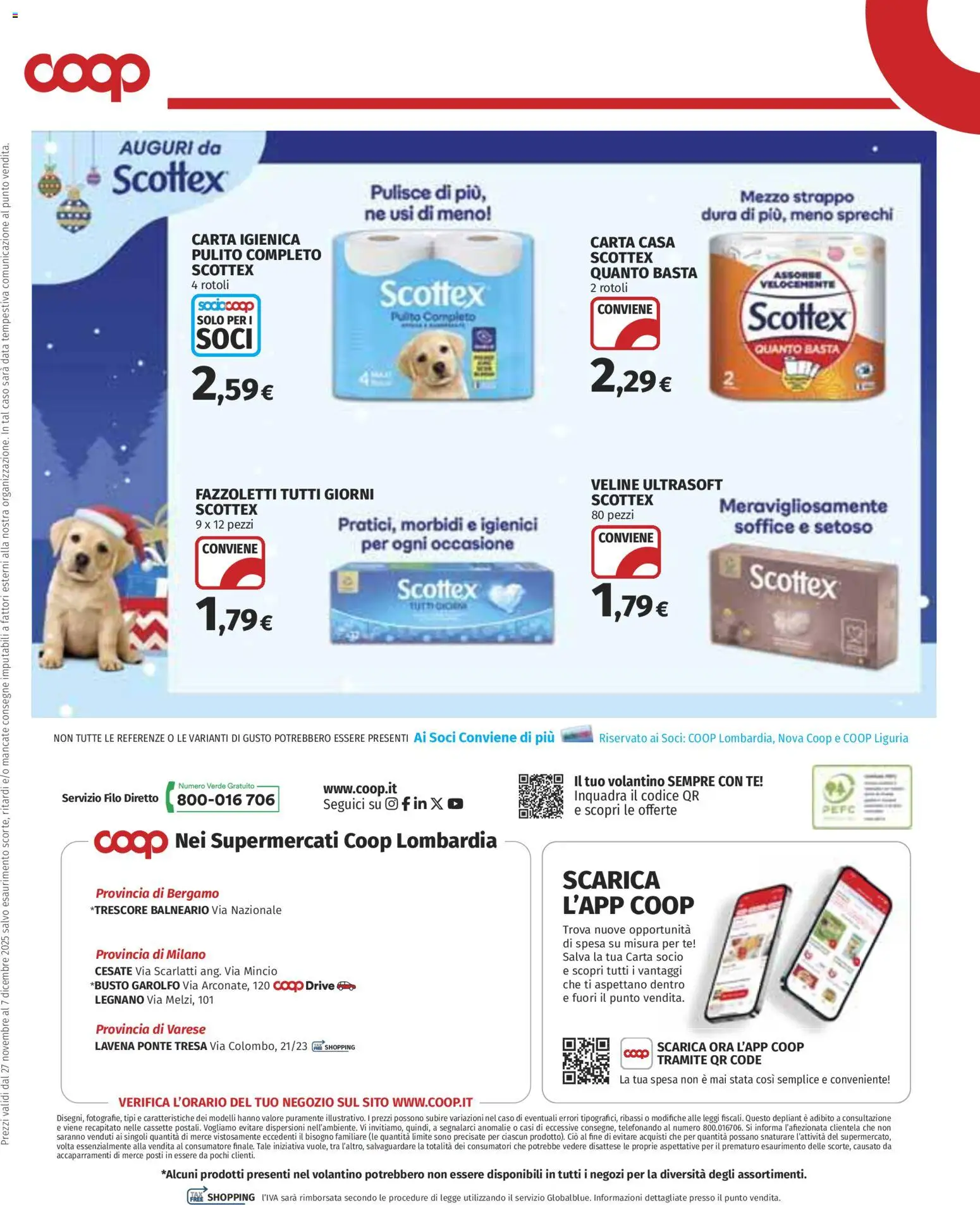 Volantino COOP del 27.11.2025 | Pagina: 17 | Prodotti: Carta igienica, Veline, Tè, Data