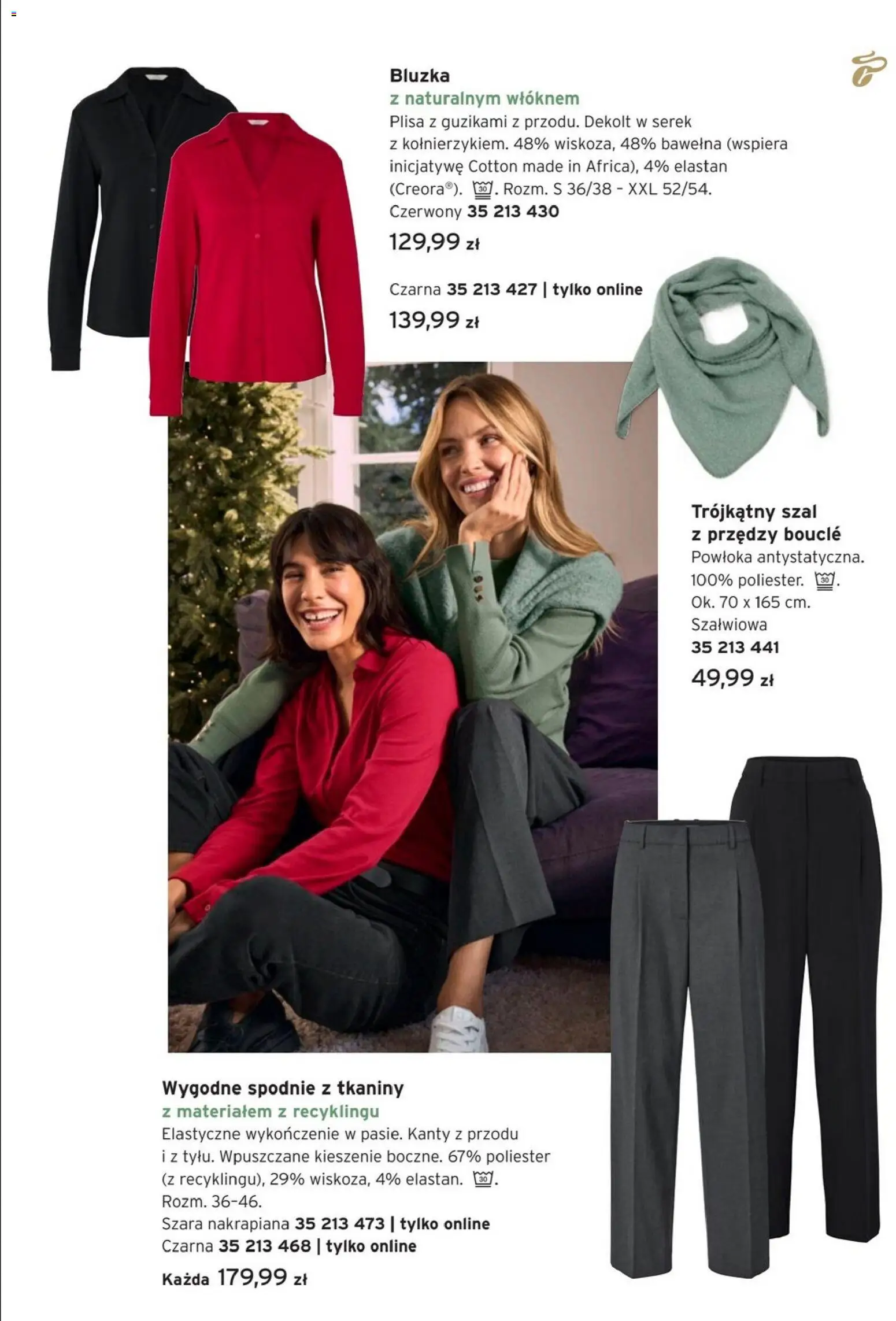 Tchibo promocje od 18.11.2025 | Strona: 13 | Produkty: Bluzka, Spodnie, Szal, Serek