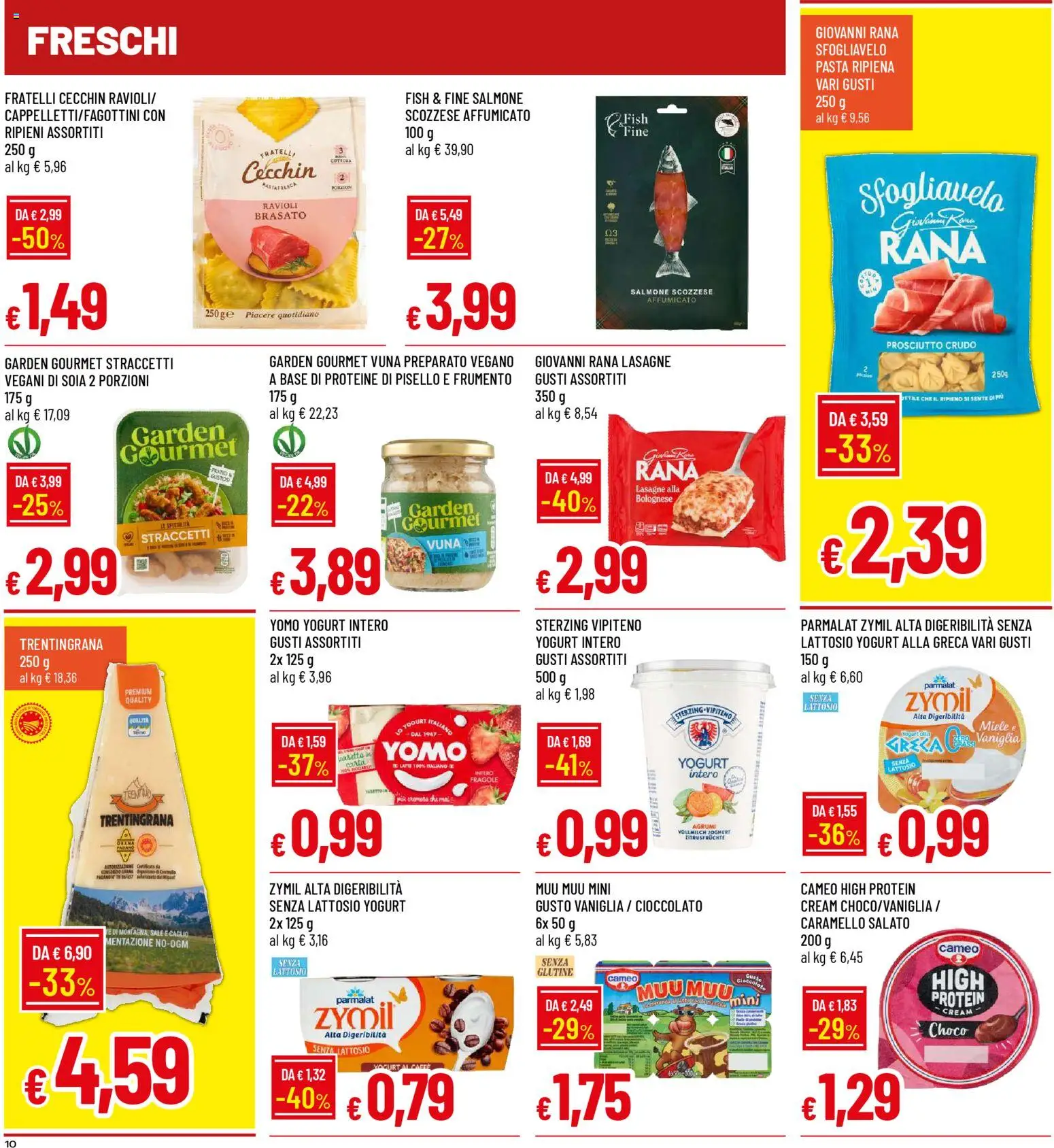 Volantino Famila del 09.04.2026 | Pagina: 10 | Prodotti: Yogurt, Prosciutto, Agrumi, Miele