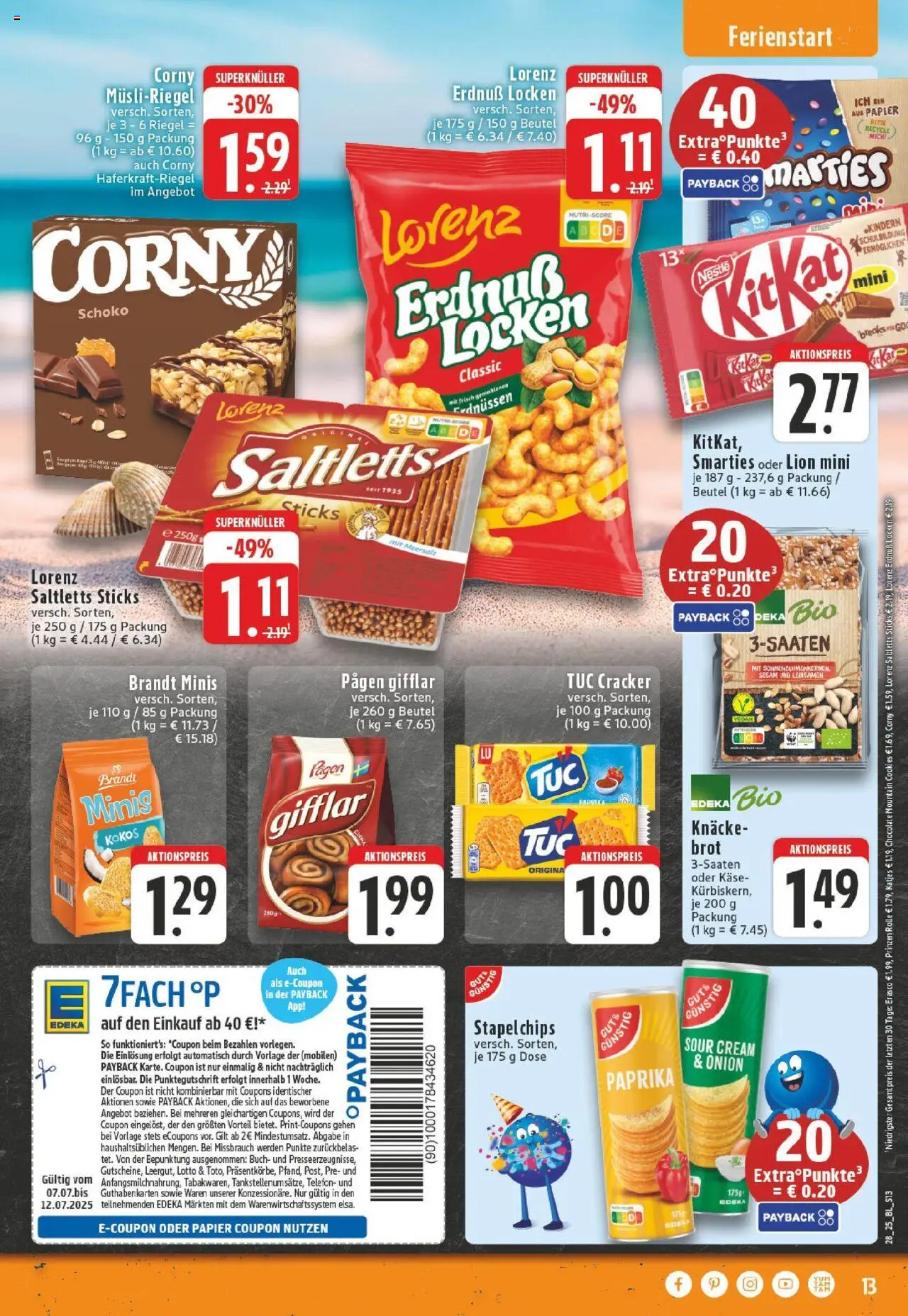 Edeka prospekt Kerpen	 - gültig ab dem 06.07.2025 | Seite: 13 | Produkte: Smarties, Paprika, Chips, Telefon