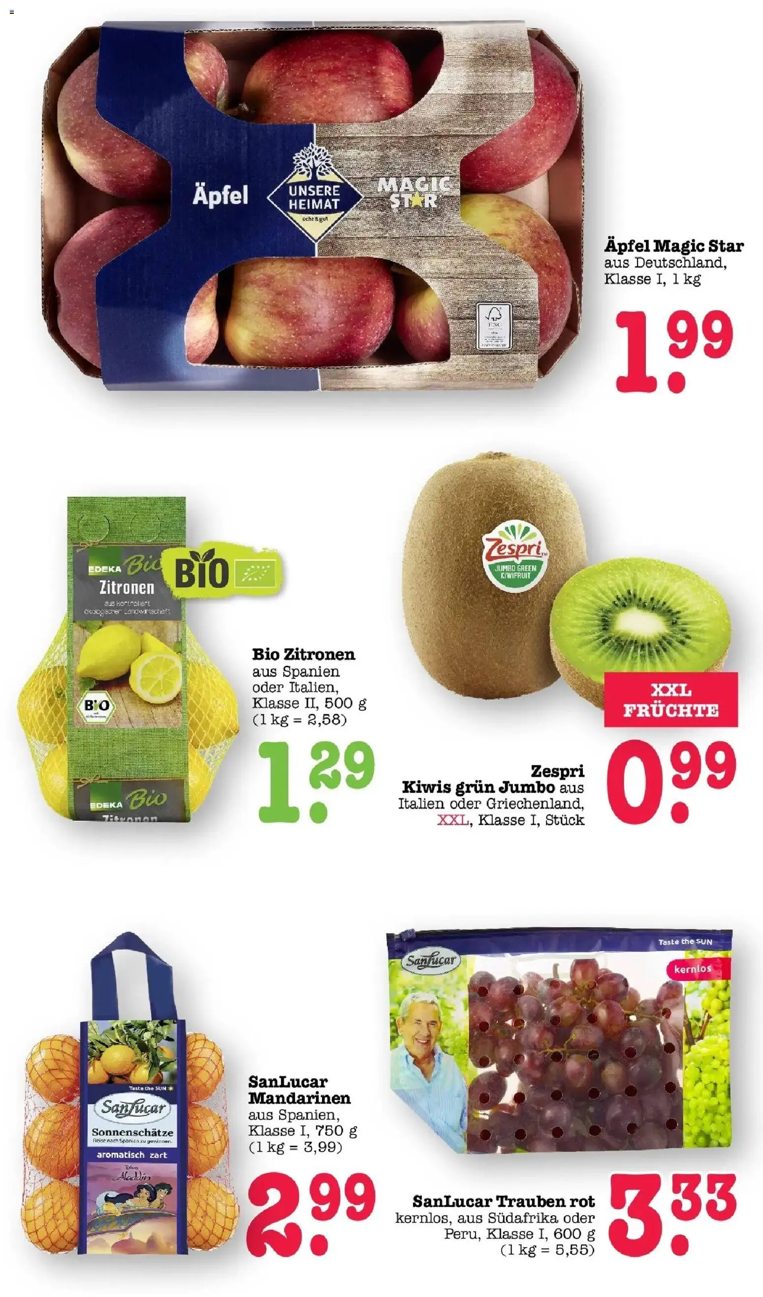 Edeka prospekt Offenbach	 – gültig ab 16.03.2026 | Seite: 18 | Produkte: Trauben, Äpfel, Apple, Zitronen