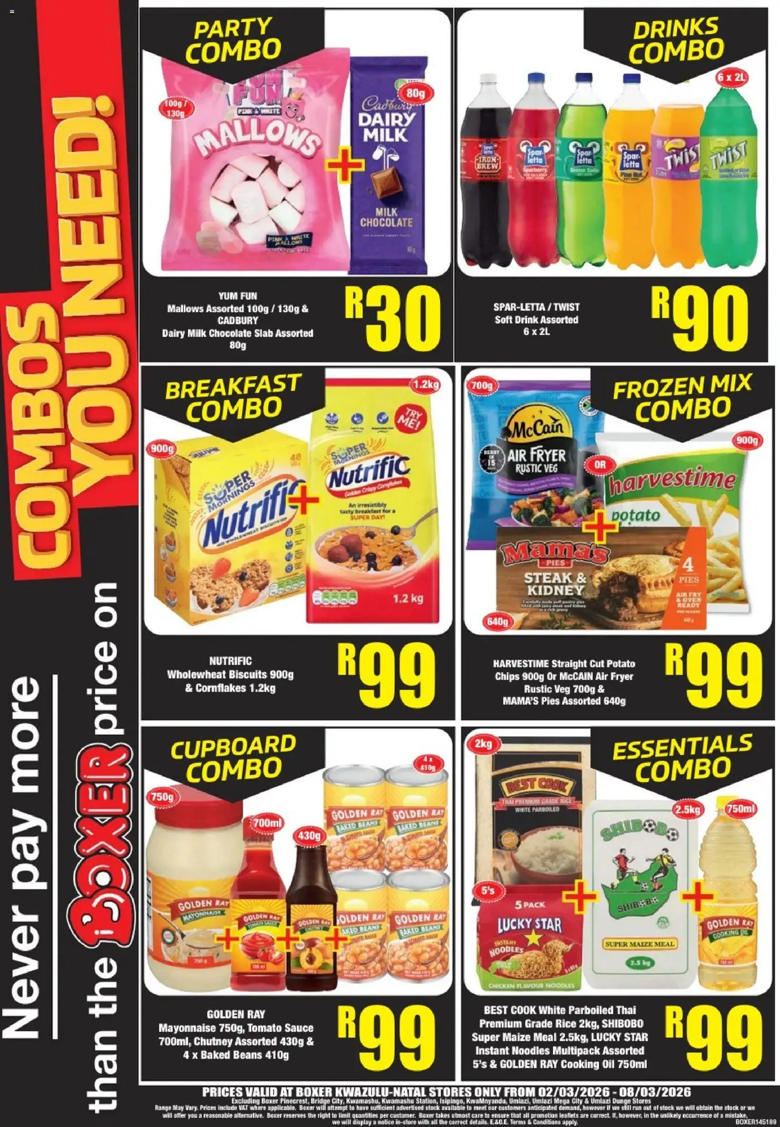 New Boxer catalogue – valid from 02.03.2026 | Page: 4 | Products: Air fryer, Chocolate, Noodles, Chips