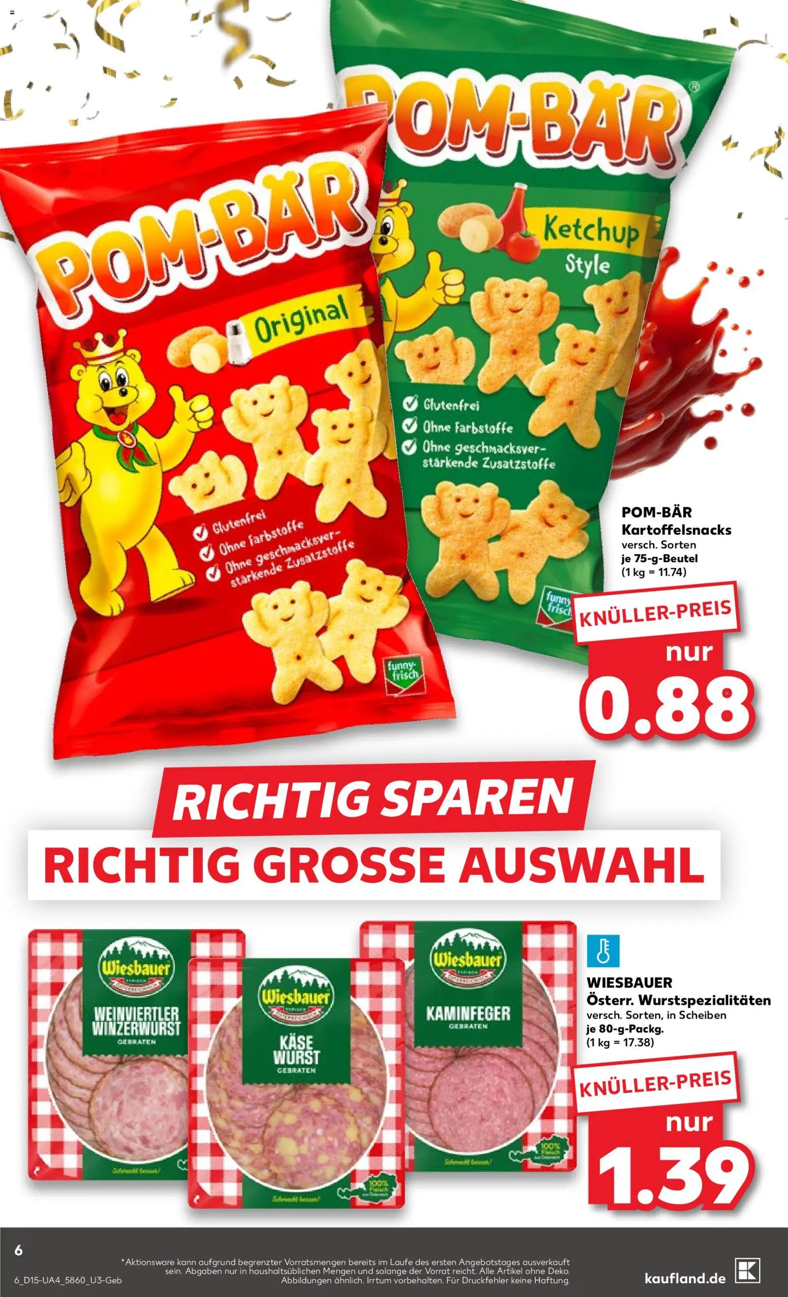 Kaufland Prospekt Stuttgart	 – gültig ab 09.04.2026 | Seite: 6 | Produkte: Käse, Funny frisch, POM-BÄR, Ketchup