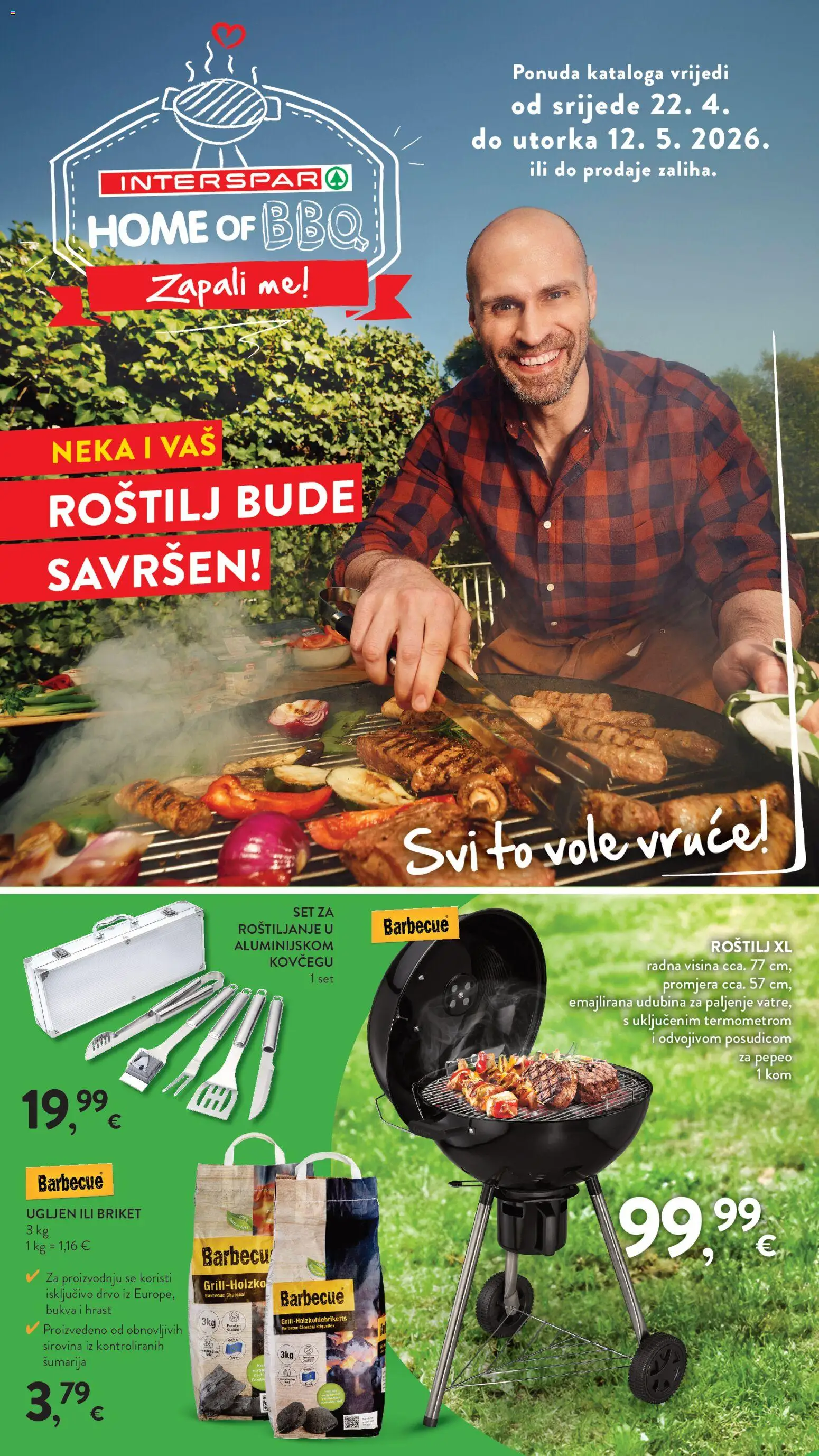 Interspar katalog | vrijedi od 22.04.2026 | Stranica: 1 | Proizvodi: Roštilj