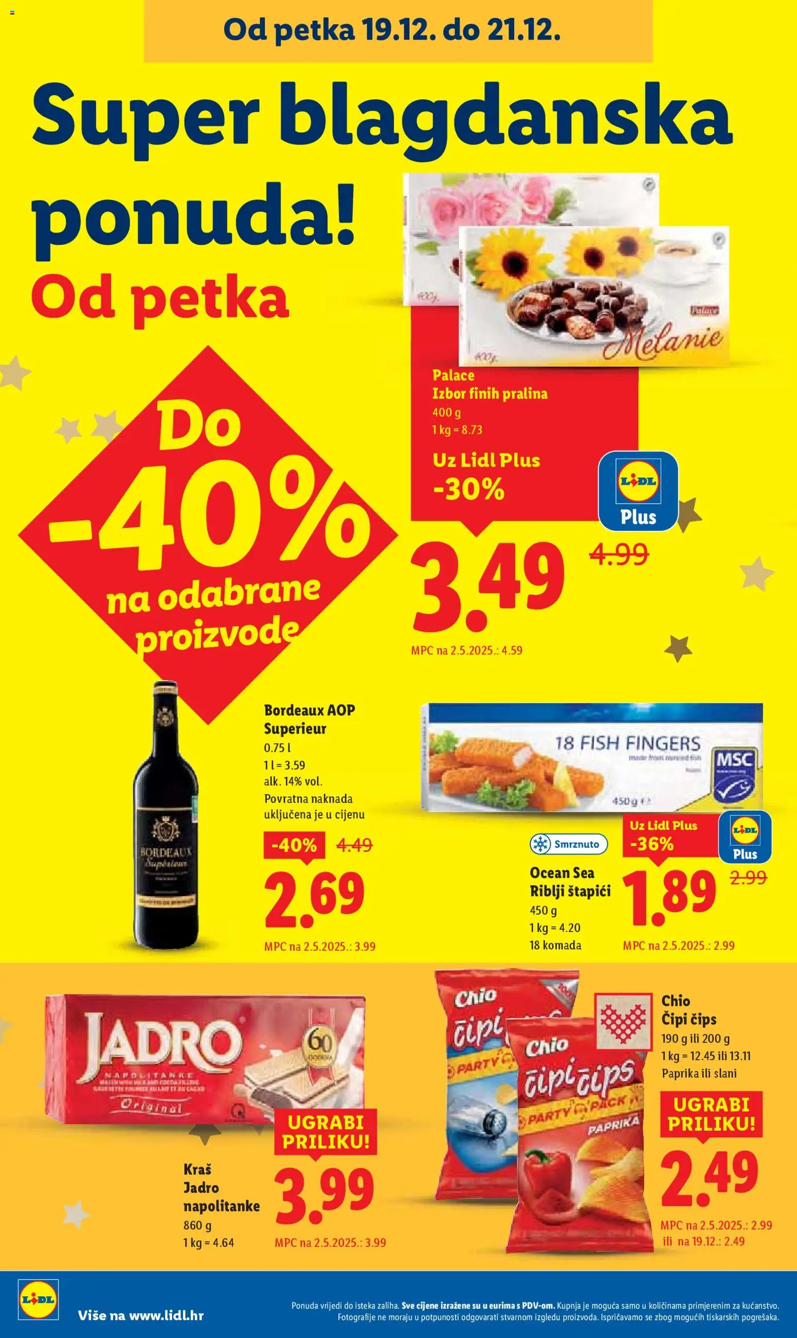 Lidl katalog | vrijedi od 18.12.2025 | Stranica: 32 | Proizvodi: Riblji štapići, Čips, Napolitanke, Štapići
