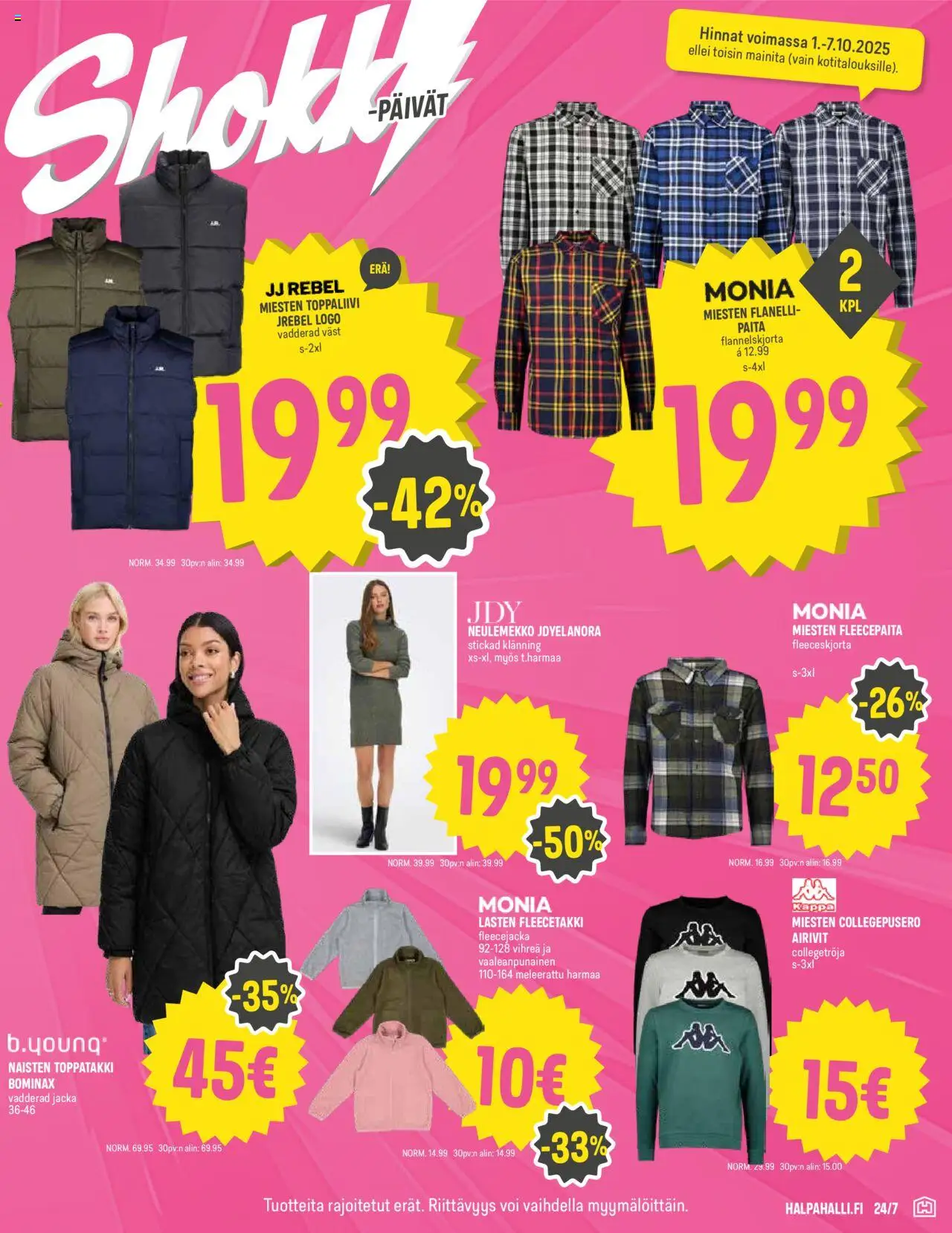 Halpa Halli tarjoukset – voimassa 01.10.2025 alkaen | Sivu: 9 | Tuotteet: Paita, Voi, Toppatakki