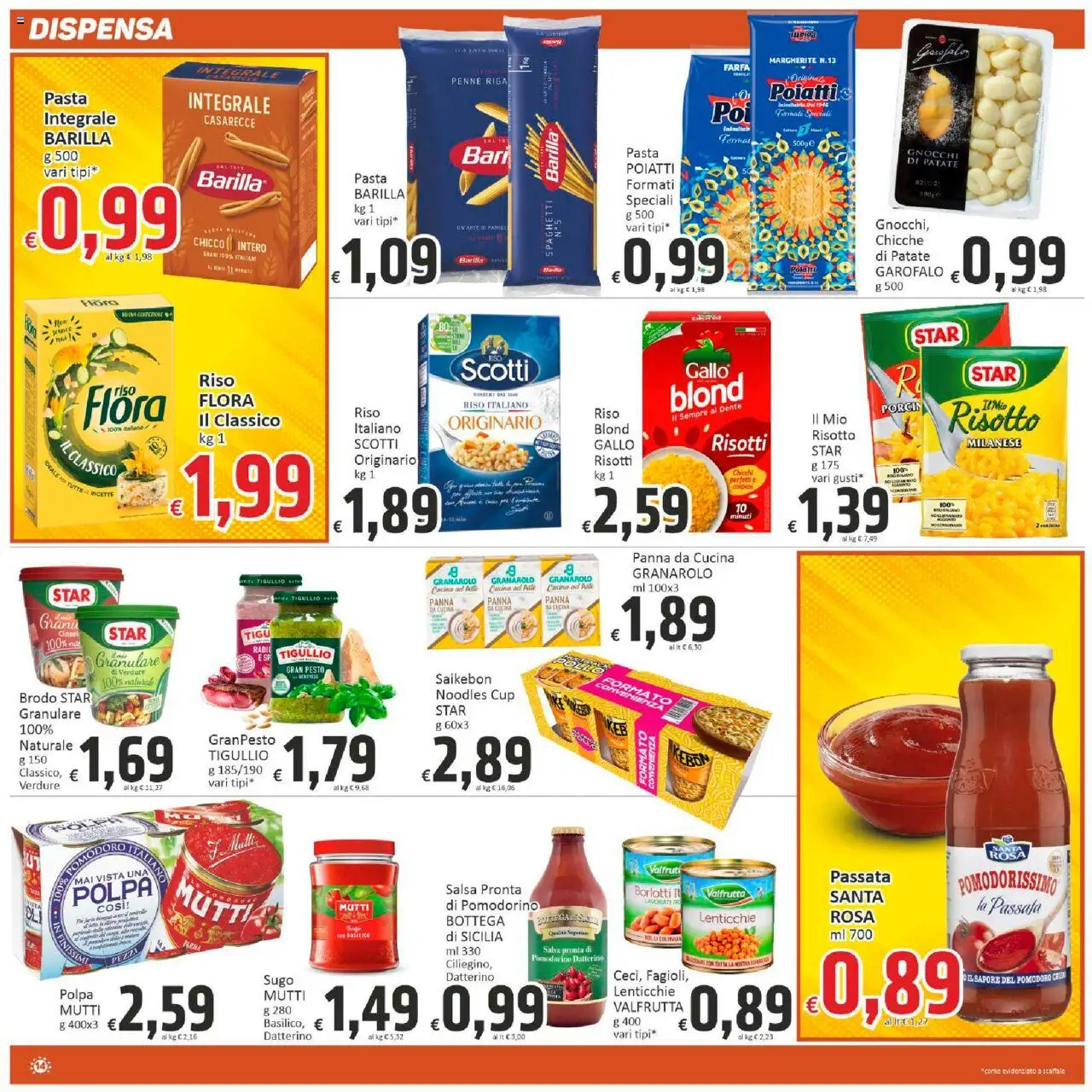 Volantino Paghi Poco del 21.10.2025 | Pagina: 14 | Prodotti: Patate, Lenticchie, Sugo, Penne