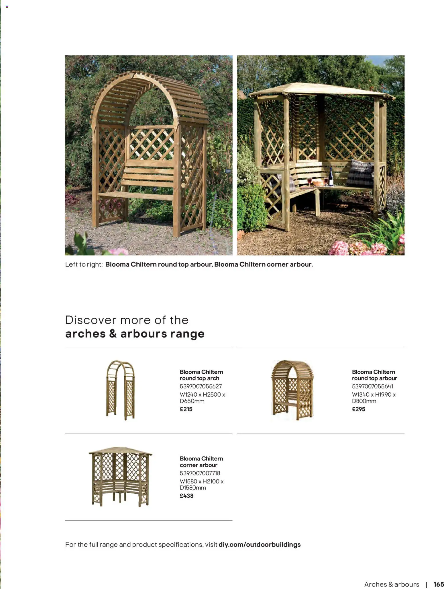 {H1} | Page: 165 | Products: Corner arbour