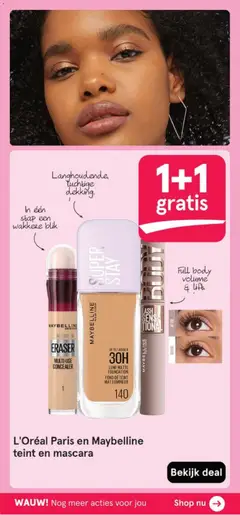 MAYBELLINE INSTANT ANTI-AGE ERASER MULTI-USE CONCEALER, Multi-use concealer - Voorbeeld van een folder van Etos, geldig van 09.03.2026 | Pagina: 60 | Producten: Foundation, Concealer, Mascara