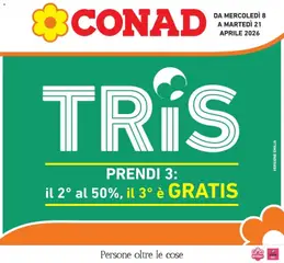Anteprima del volantino Conad - TRIS valido a partire dal 08.04.2026