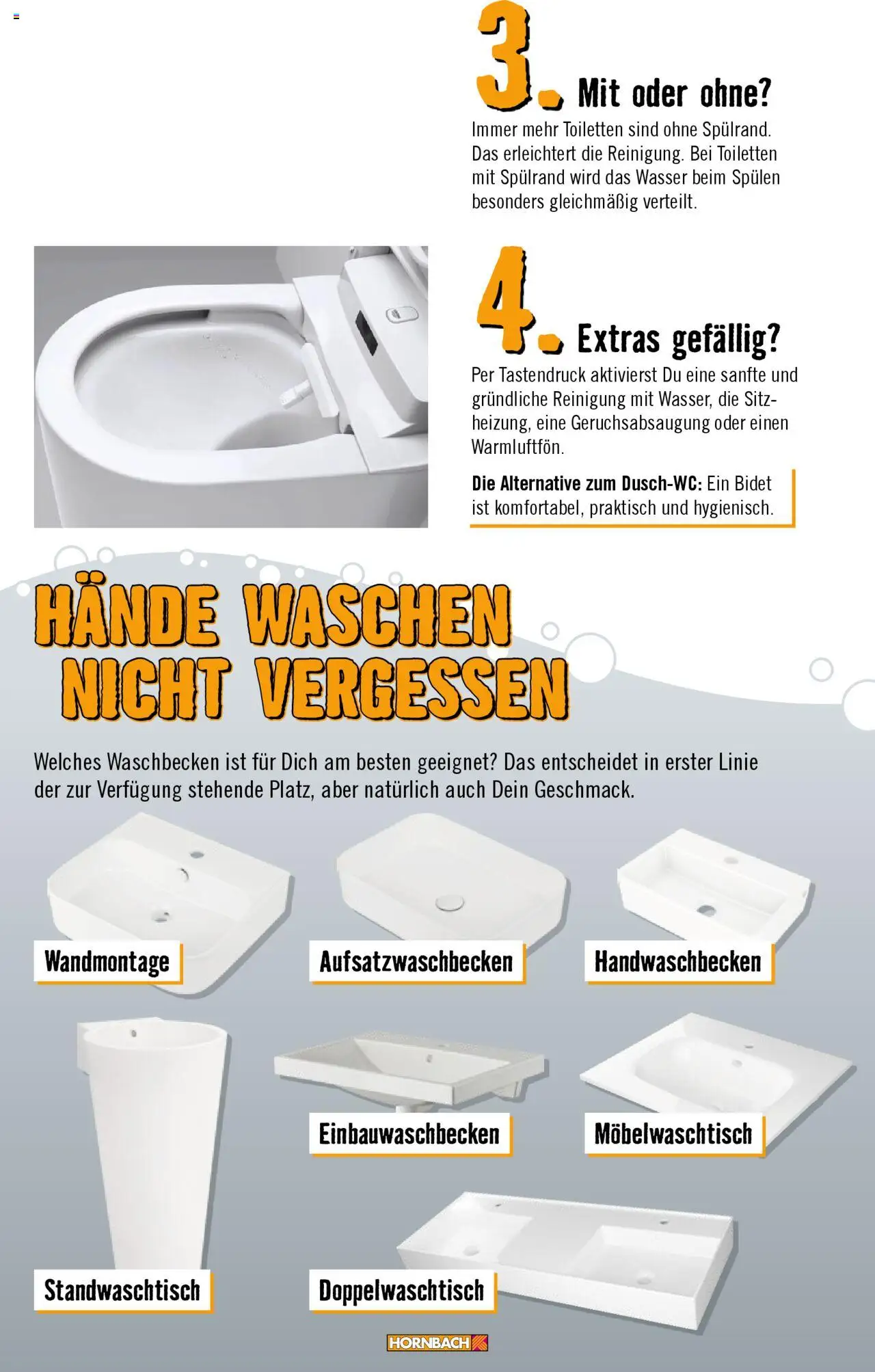 Hornbach Bad 2024 gültig ab 01.10.2024 | Seite: 37 | Produkte: Wasser, Waschbecken